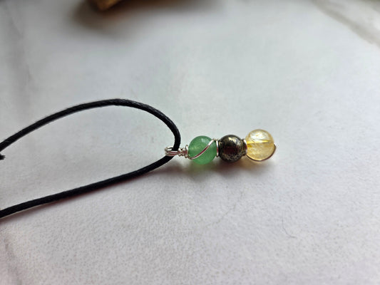 Wealth & Prosperity 3 Beaded Necklace 💰