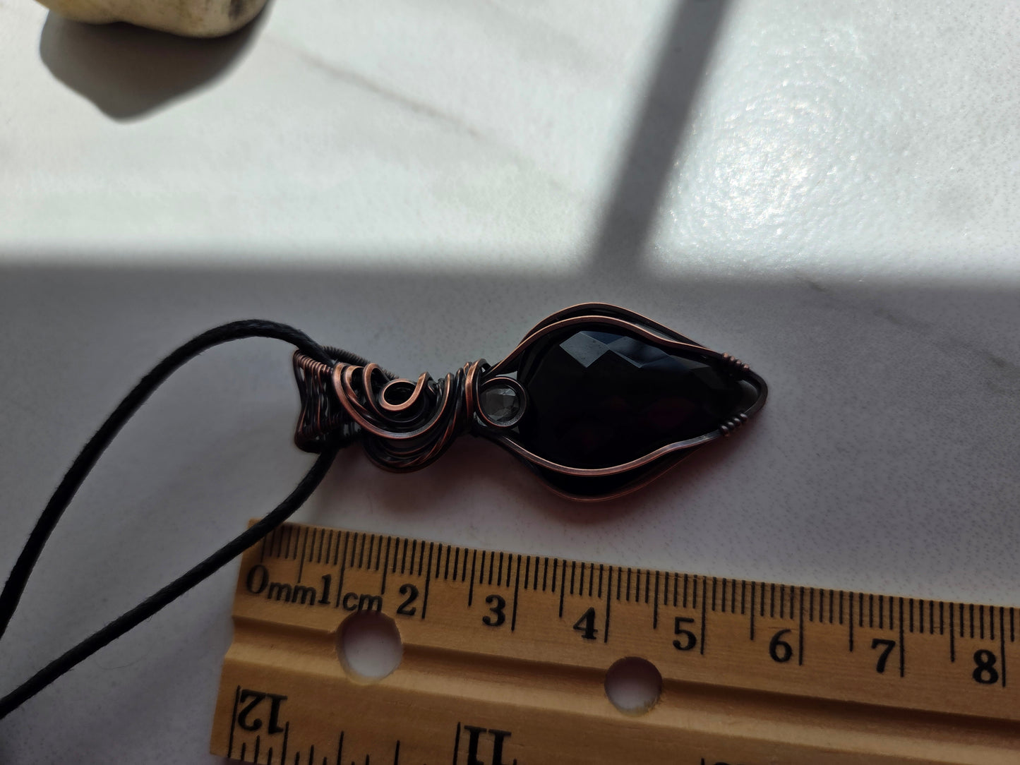 Black Onyx & Clear Quartz Necklace