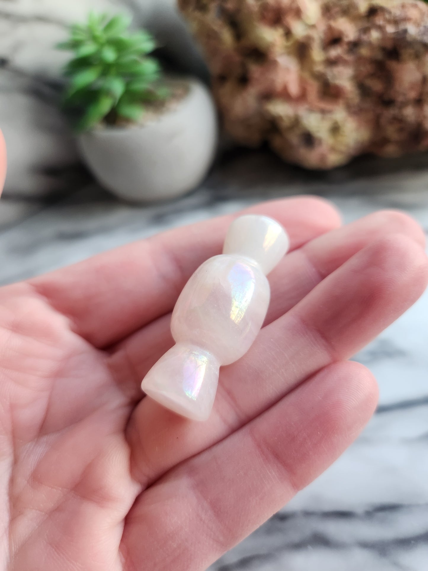 Aura Rose Quartz Candy Carving
