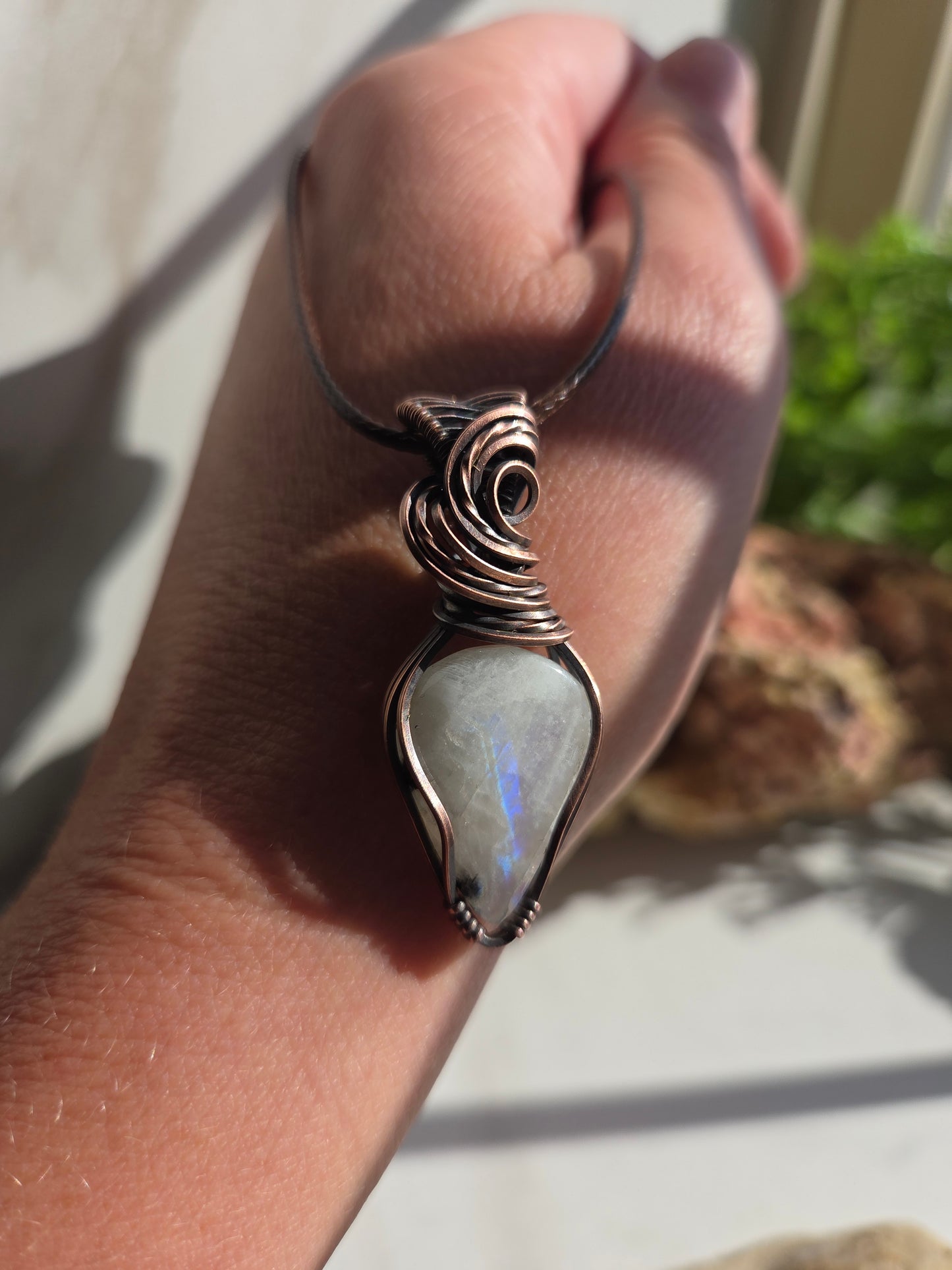 Rainbow Moonstone Necklace 🌙