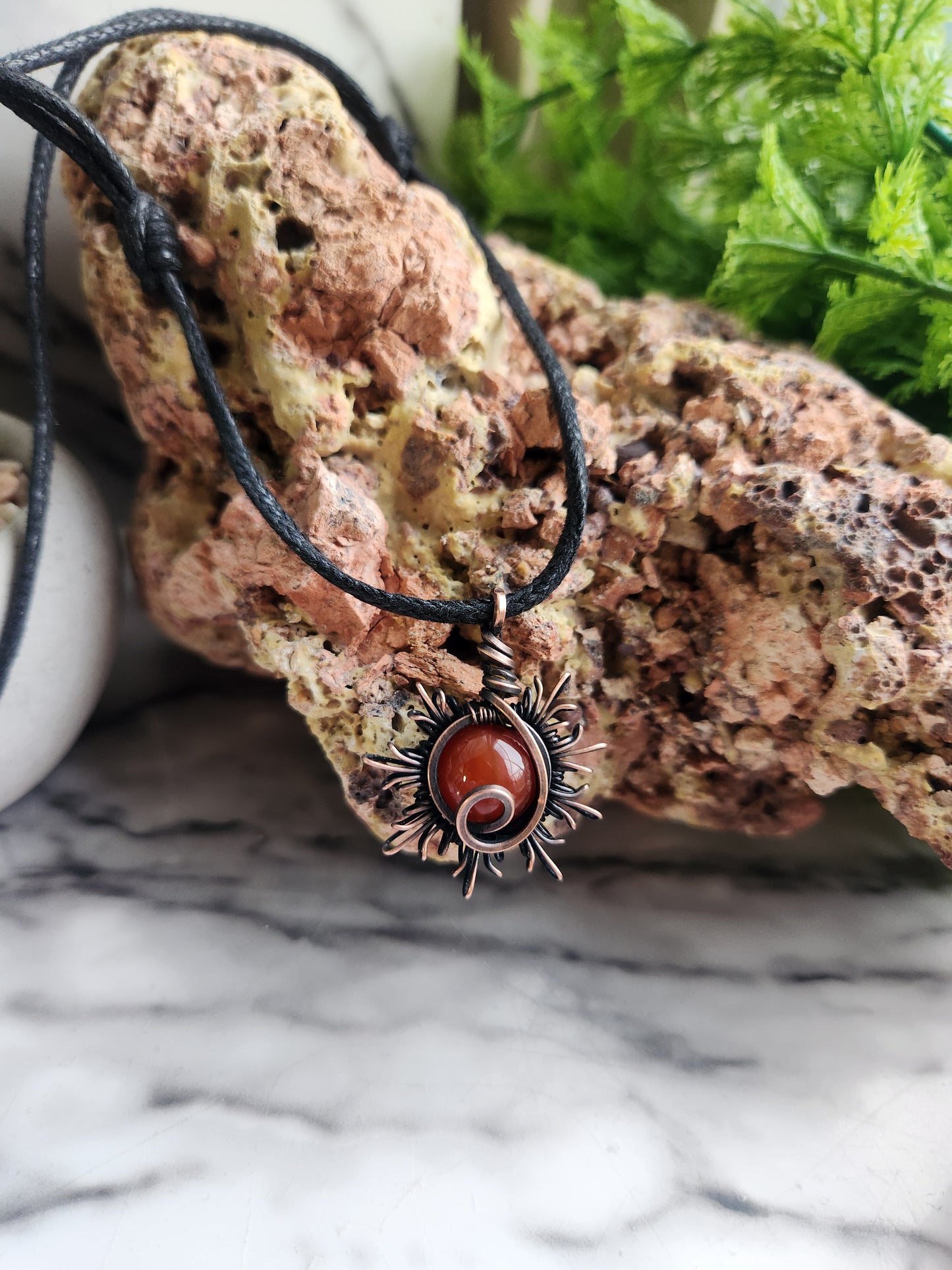 Carnelian Sun Necklace