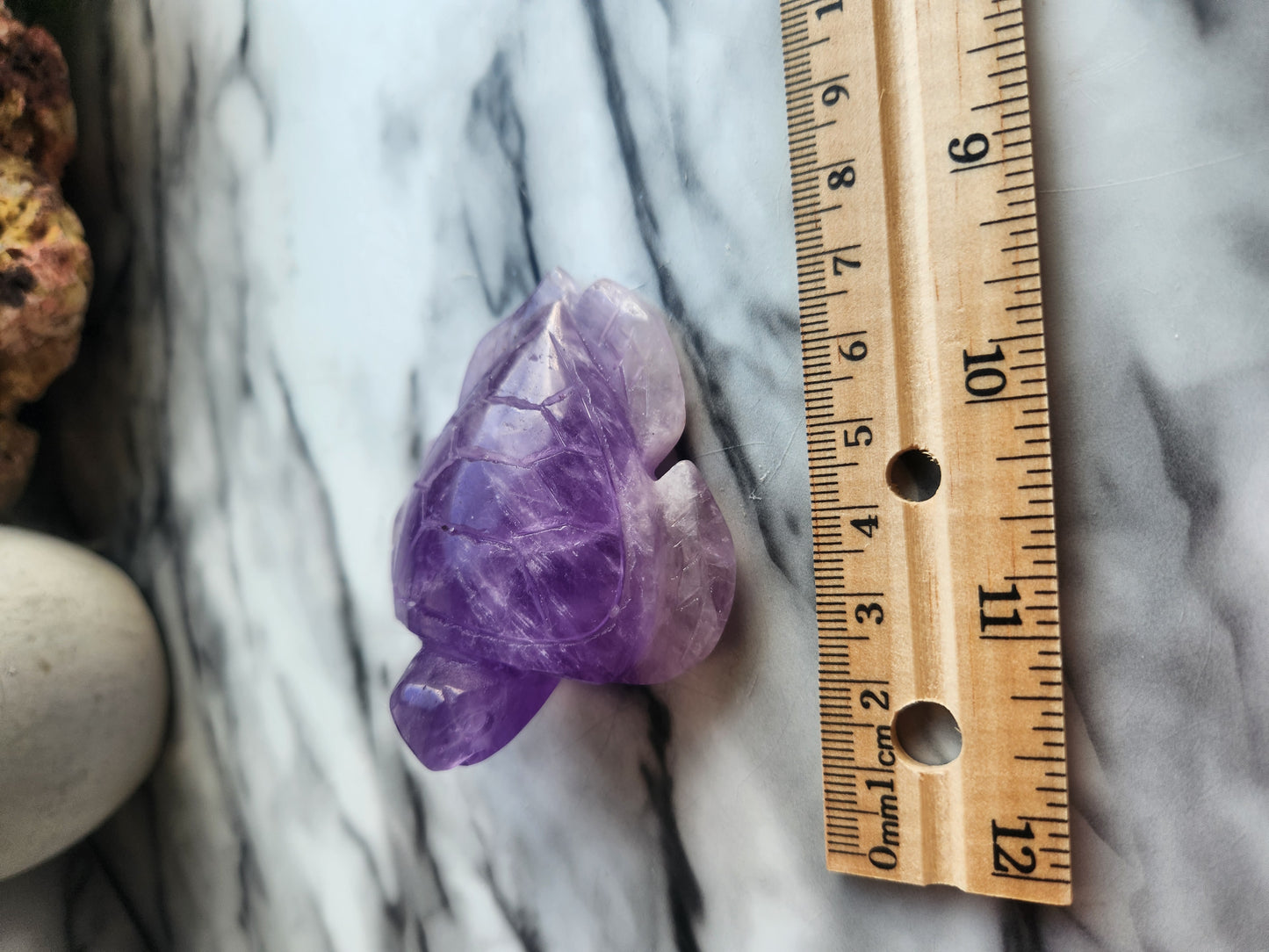 Amethyst Turtle Carving
