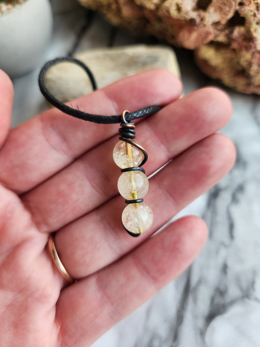 3 Beaded Cirtine Necklace