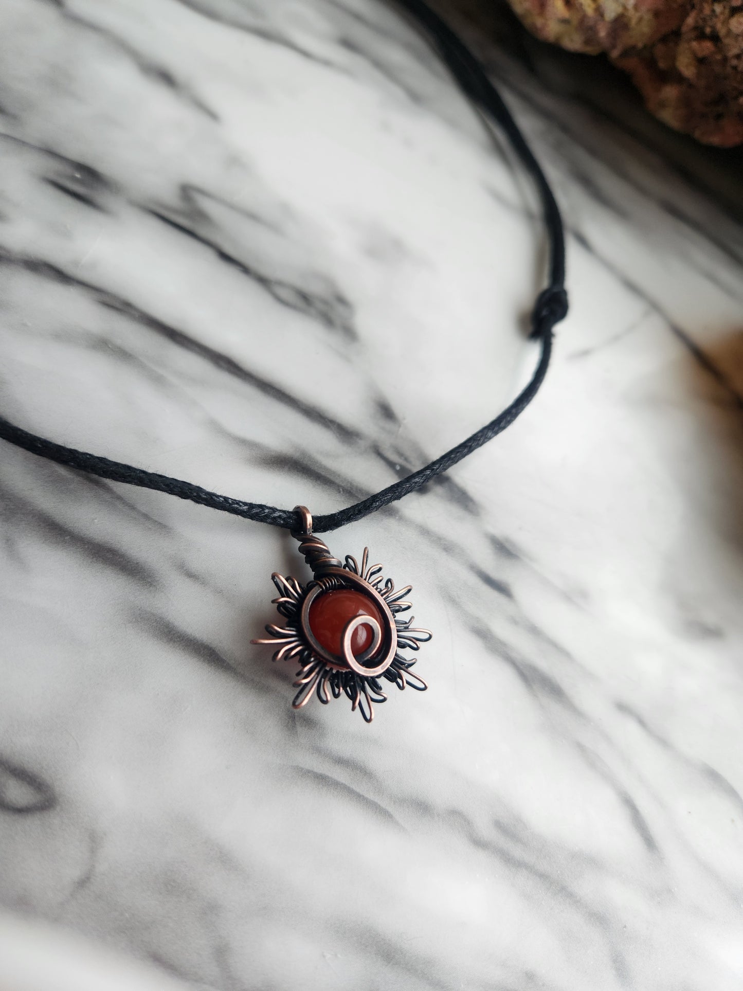 Carnelian Sun Necklace