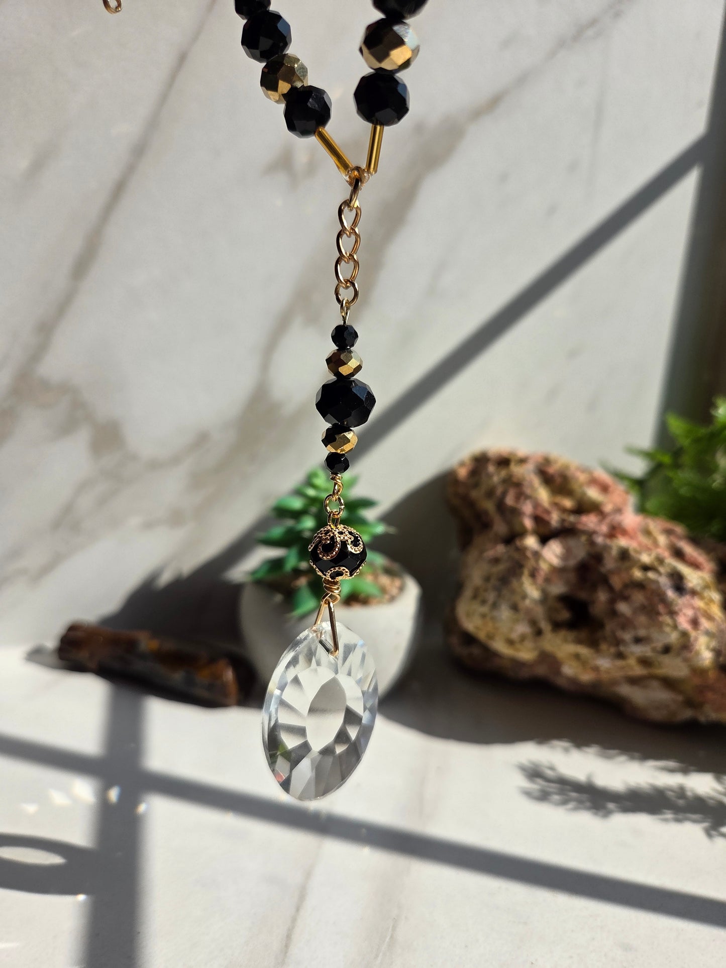 Black Tourmaline Spider Suncatcher 🕷 ⚫️