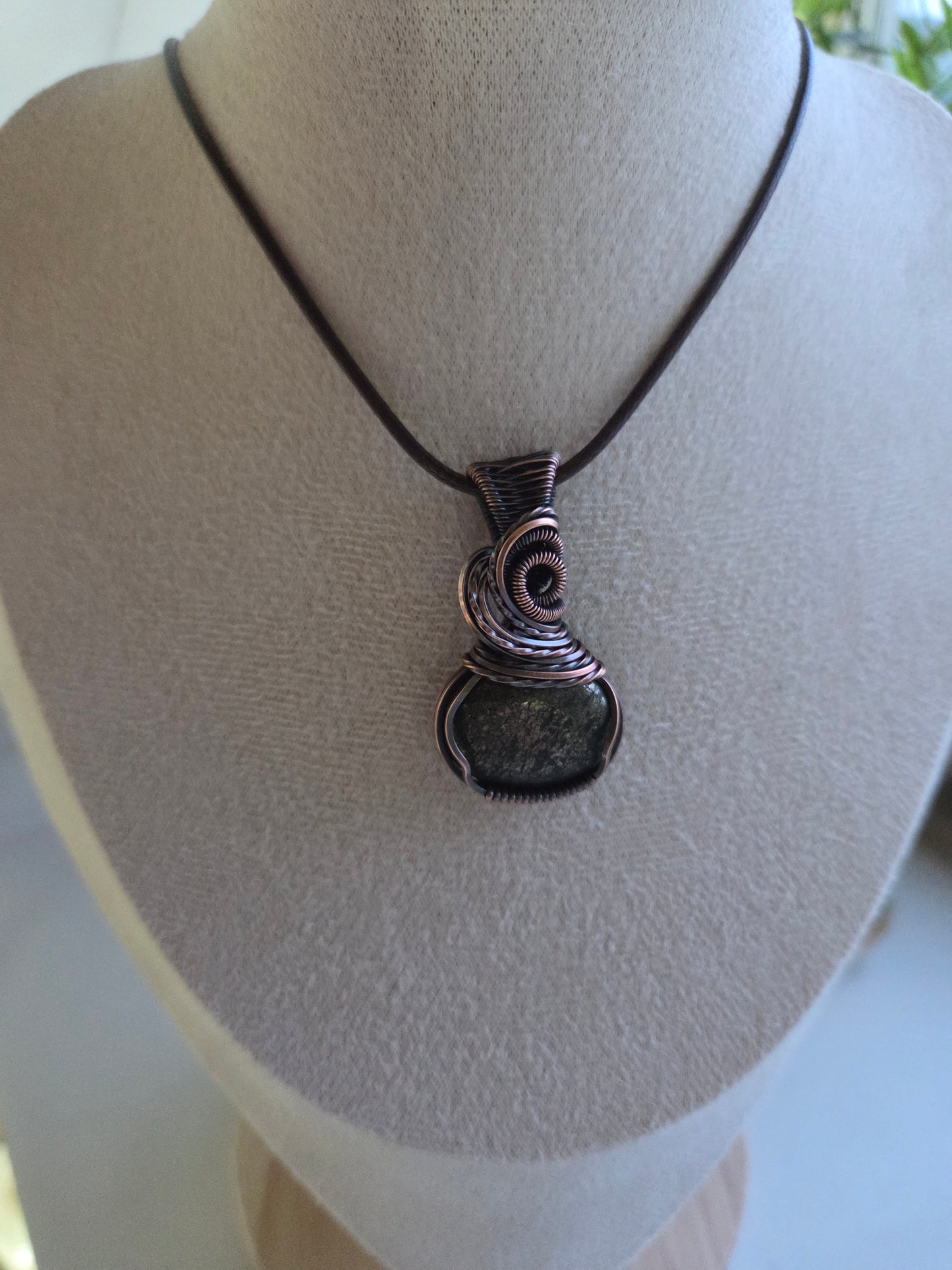 Golden Earth Charm Necklace π Pyrite