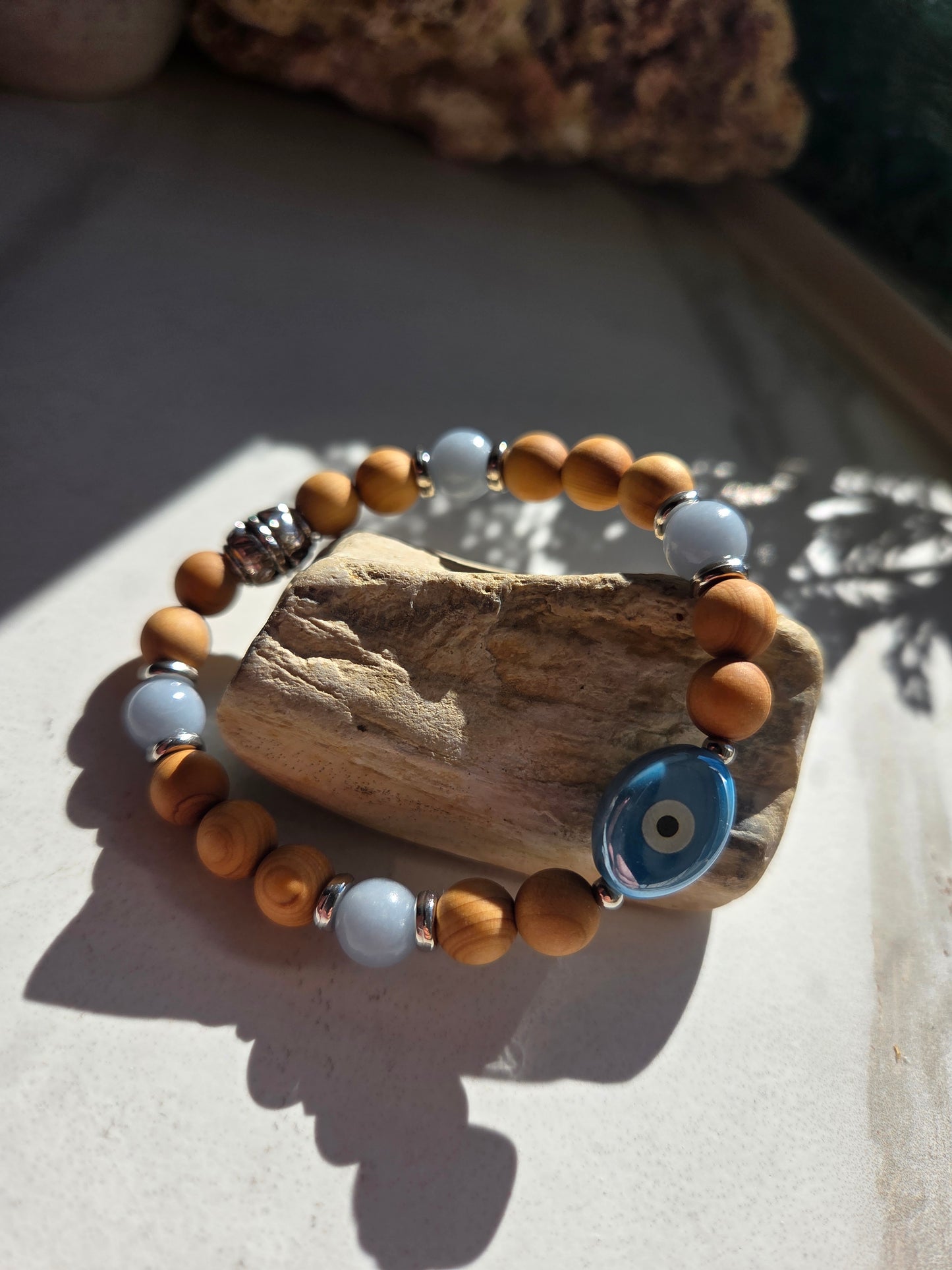Angelite Evil Eye Bracelet 🧿