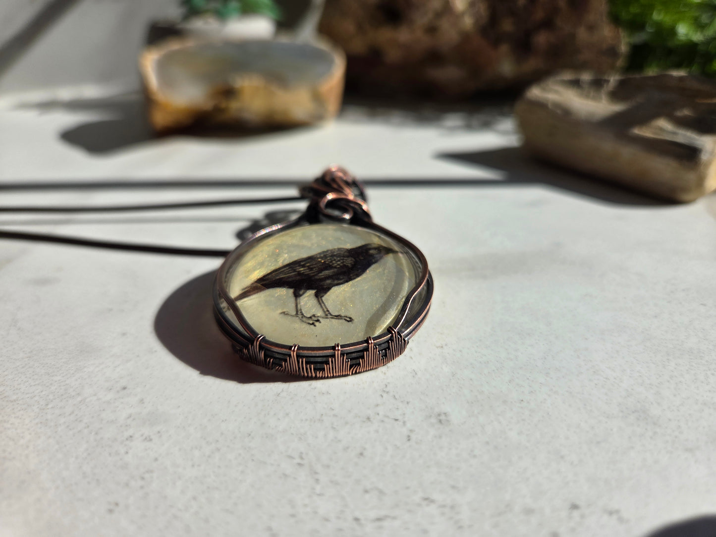 Labradorite Crow Necklace π€π¦ββ¬