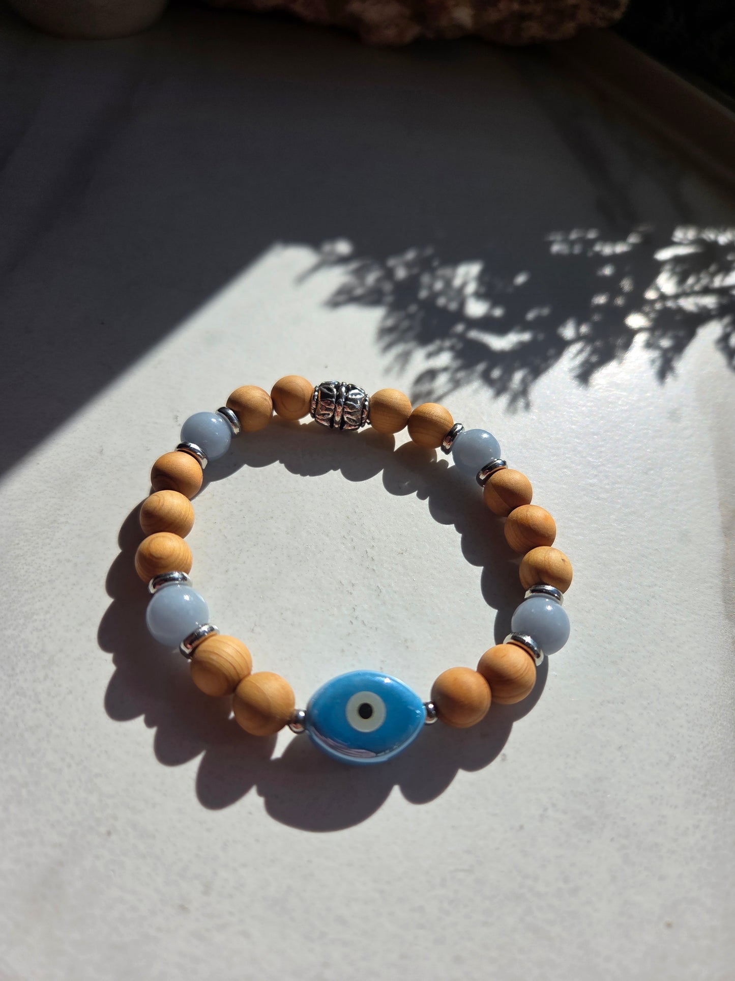 Angelite Evil Eye Bracelet 🧿