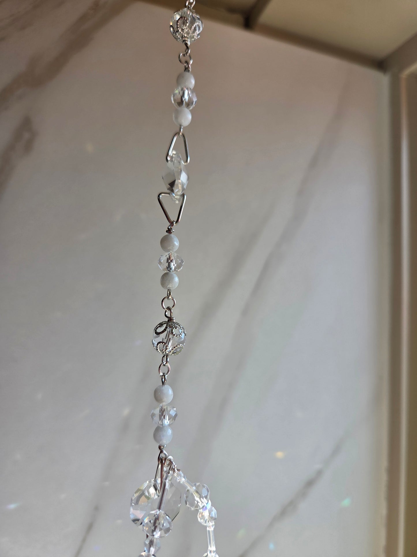 Rainbow Moonstone Spider Suncatcher 🕷 🌈
