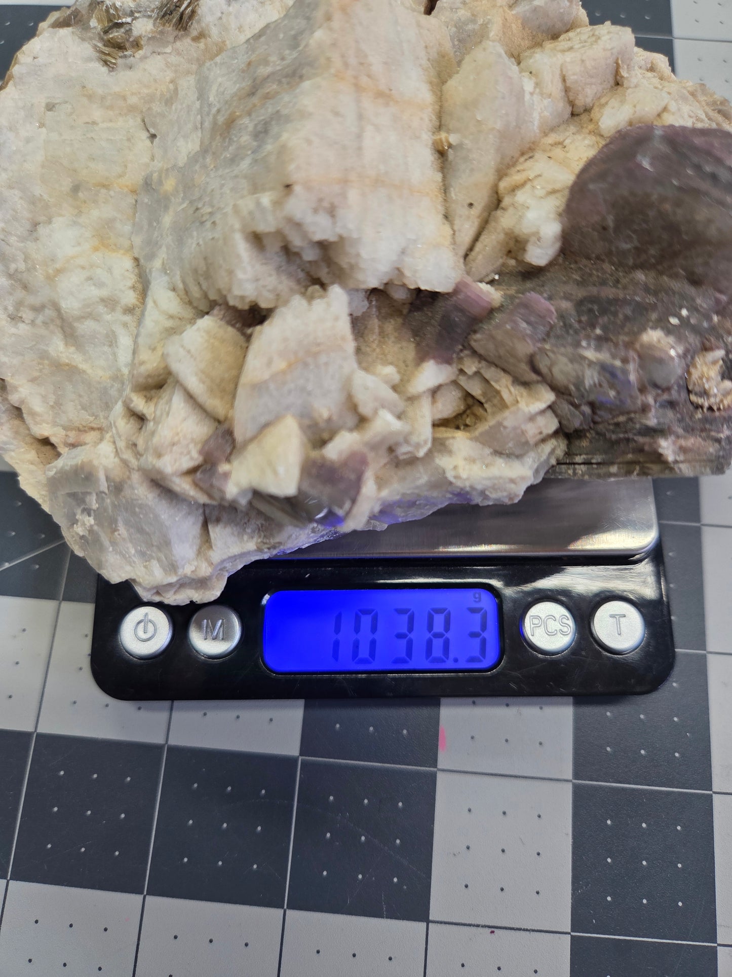 Raw Lepidolite with Clevelandite Feldspar Specimen ๐