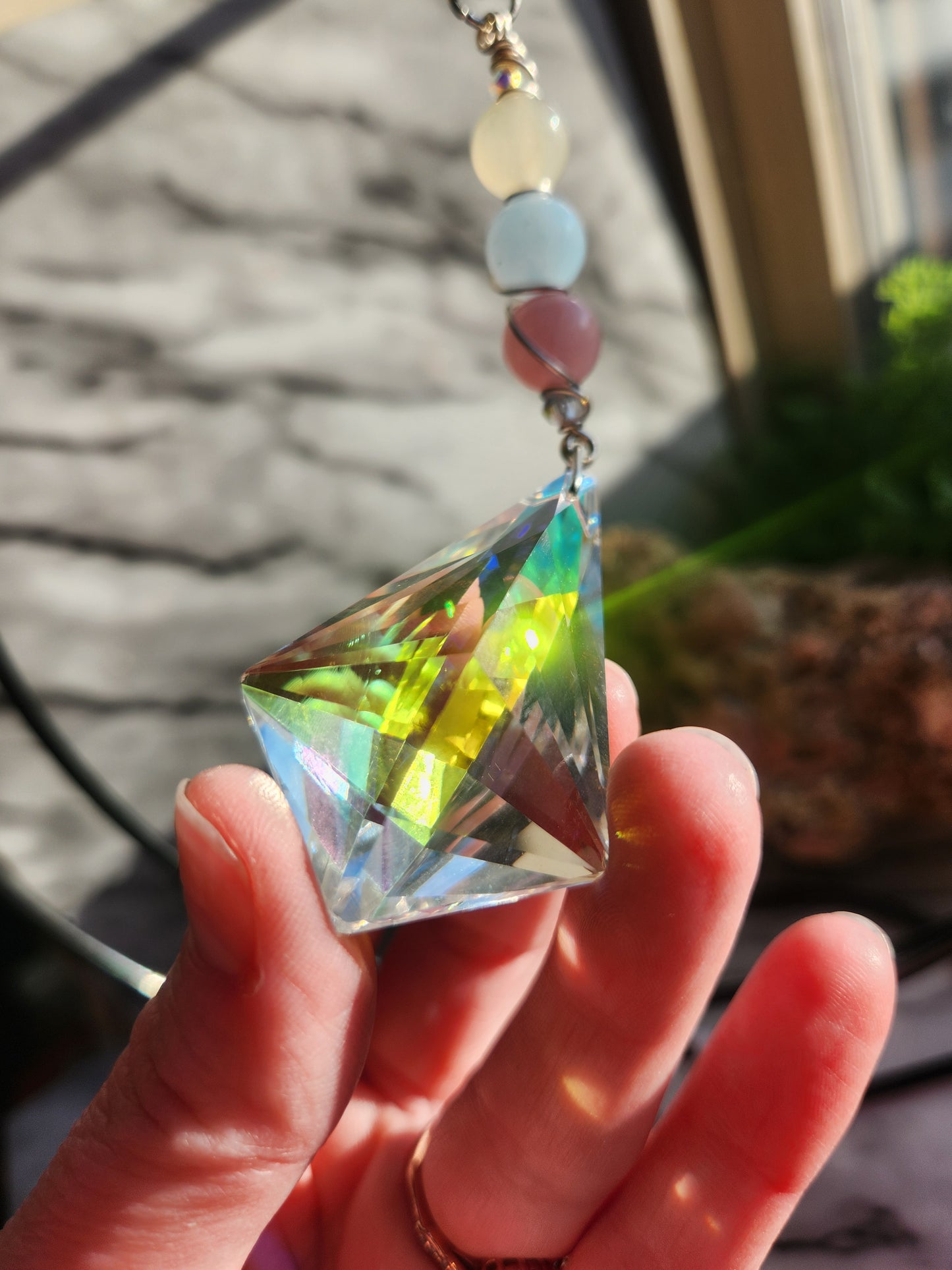 Morganite Suncatcher