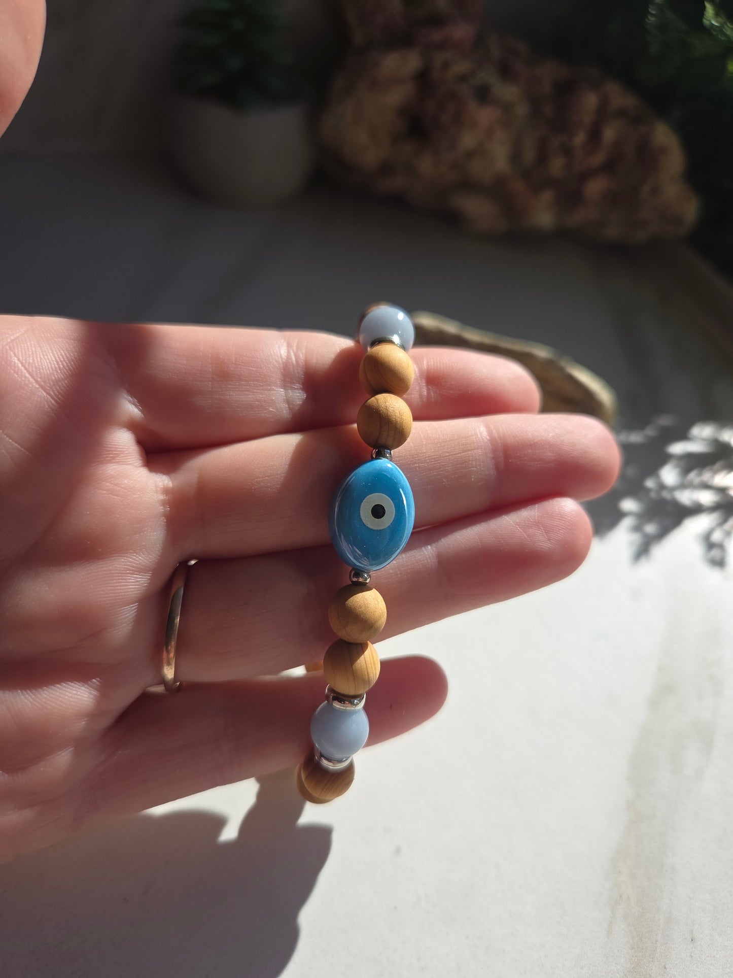 Angelite Evil Eye Bracelet 🧿