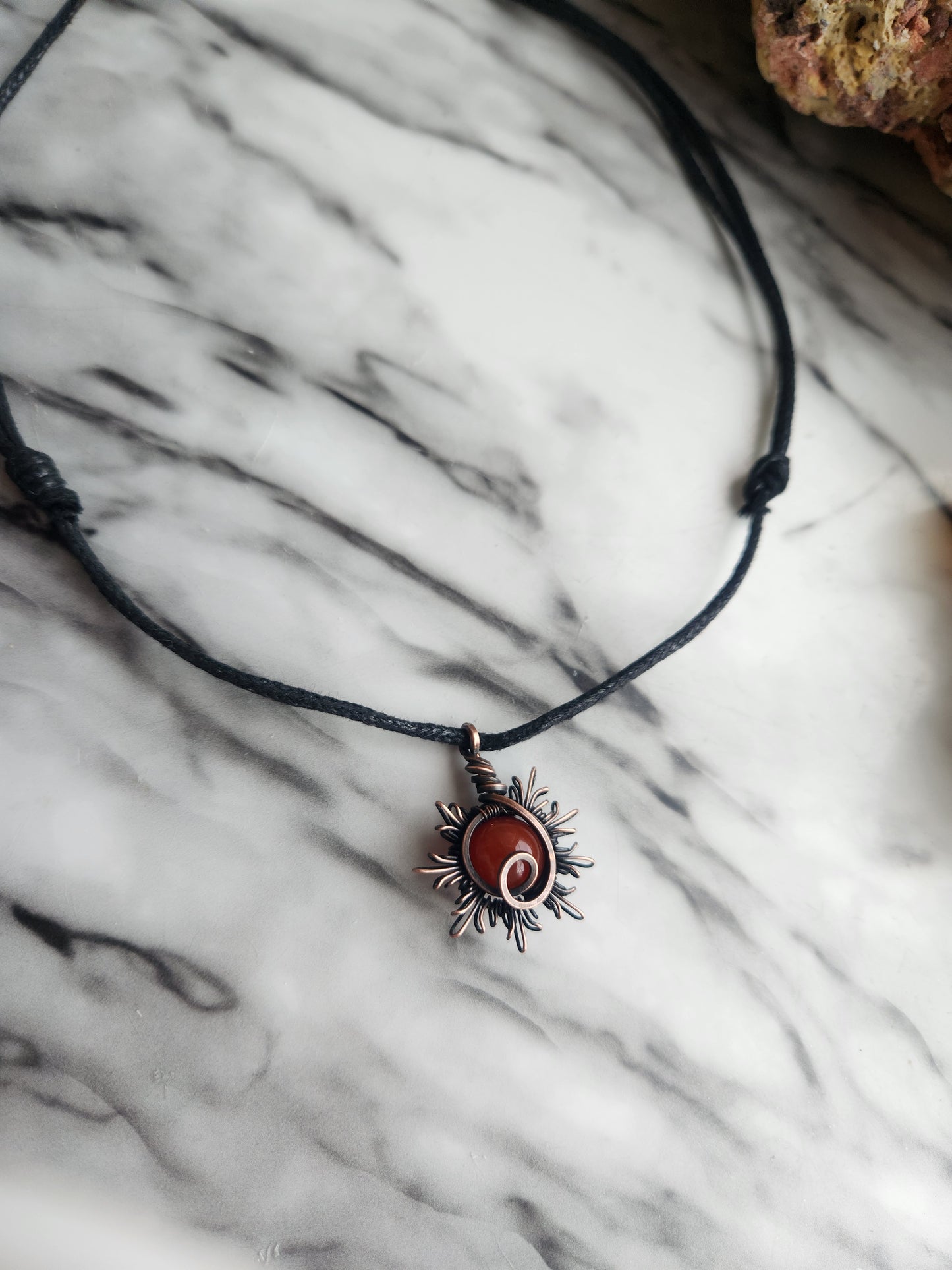 Carnelian Sun Necklace