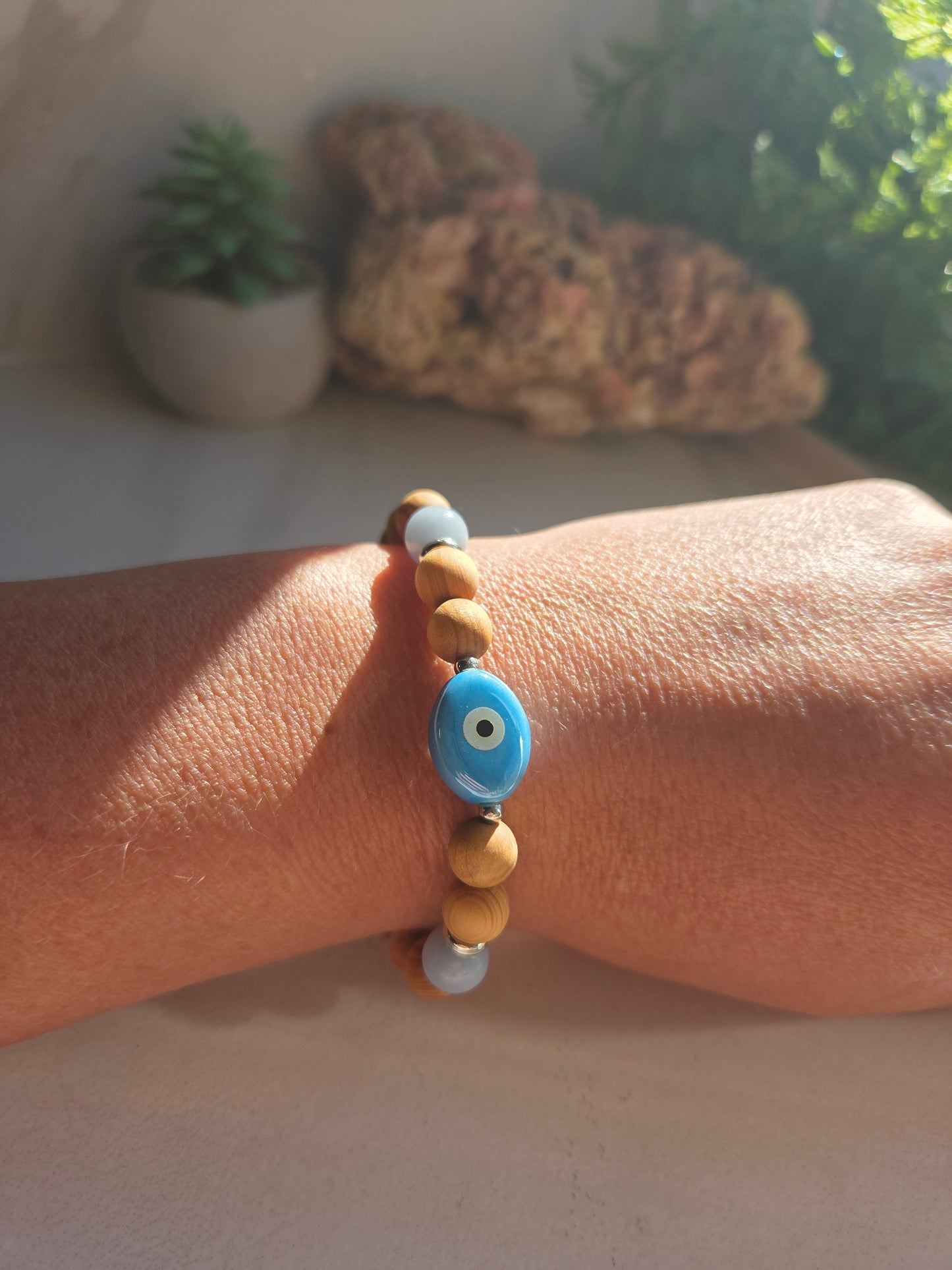 Angelite Evil Eye Bracelet 🧿