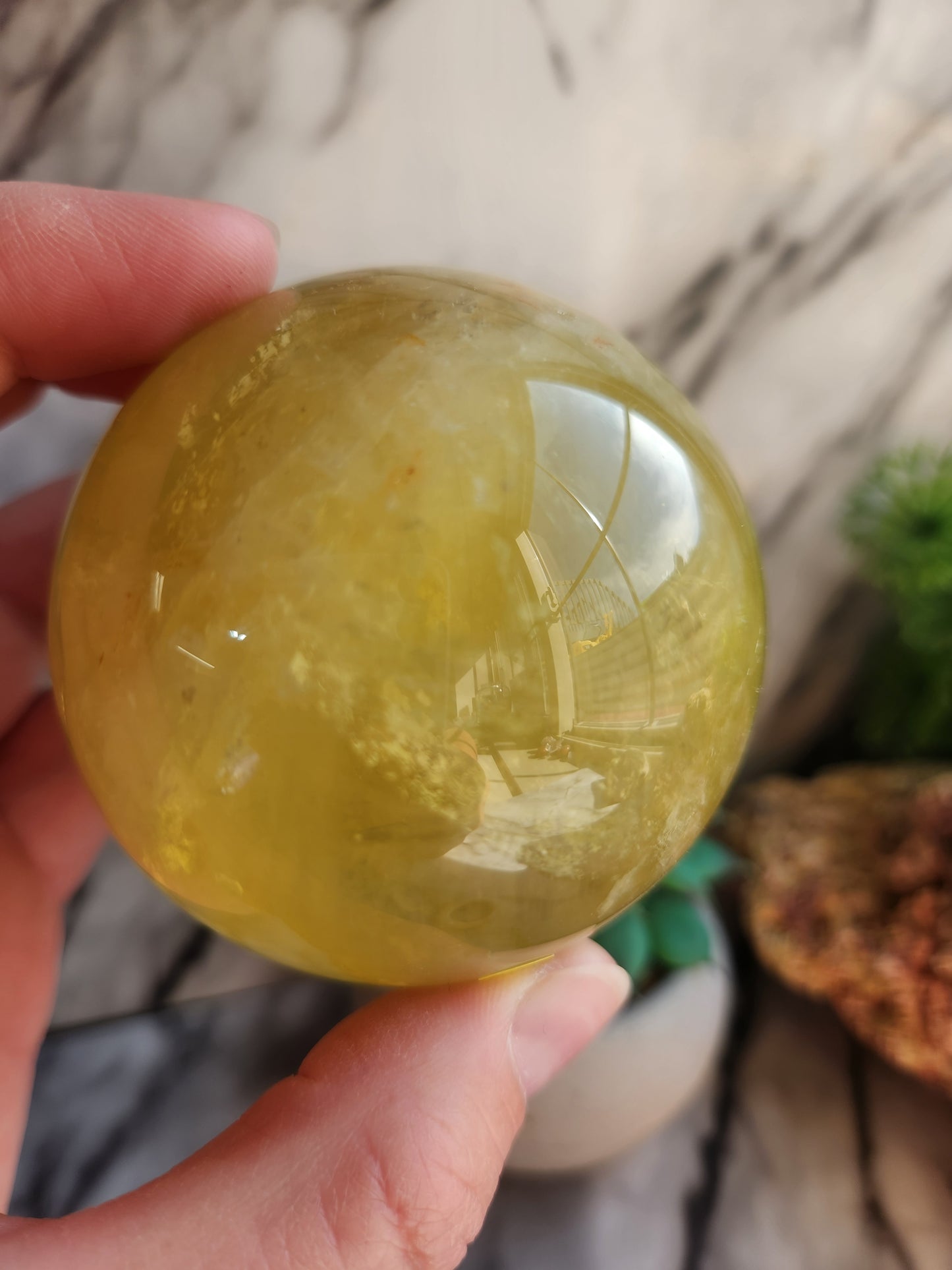 Lemon Quartz Sphere