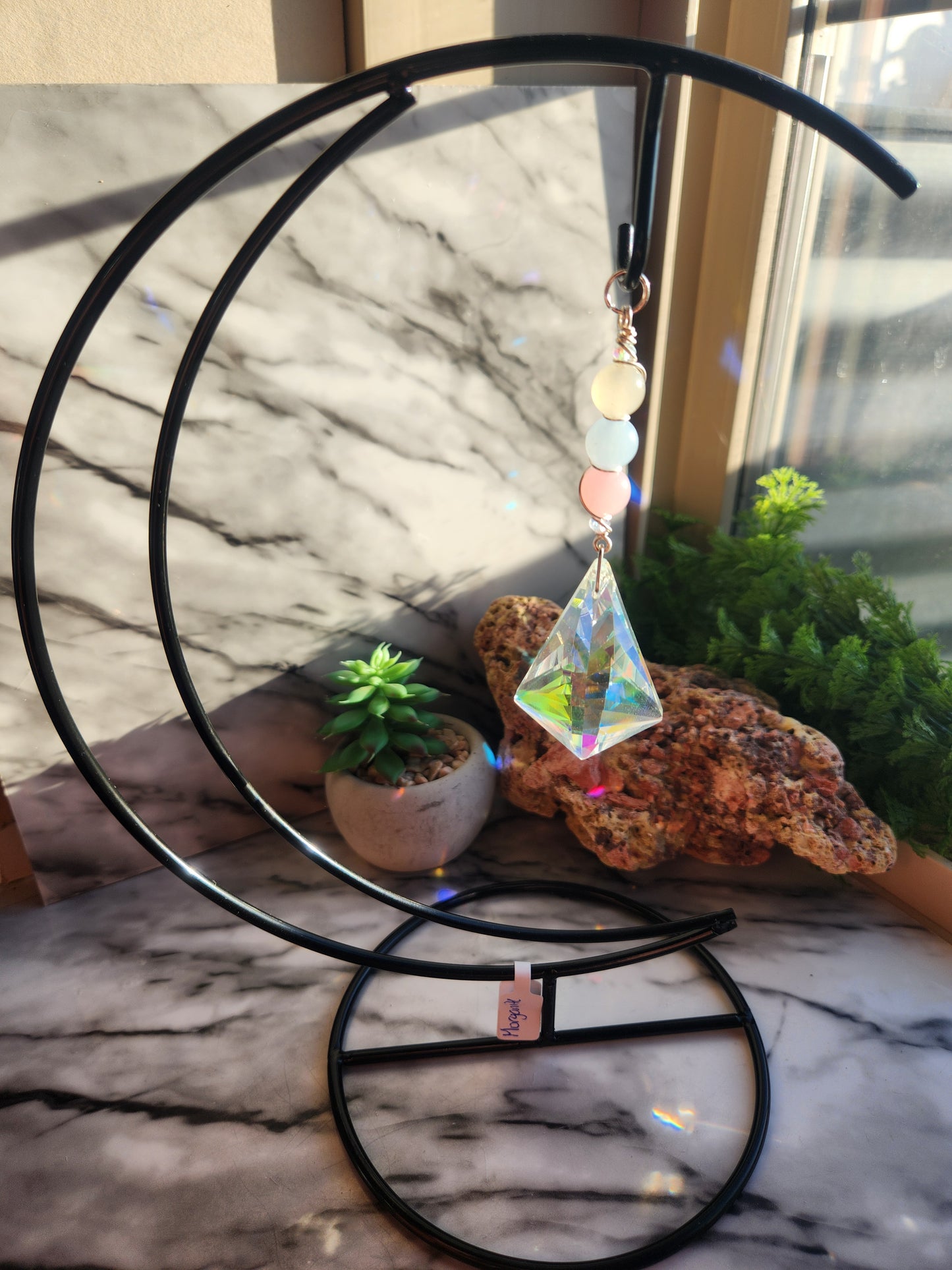 Morganite Suncatcher