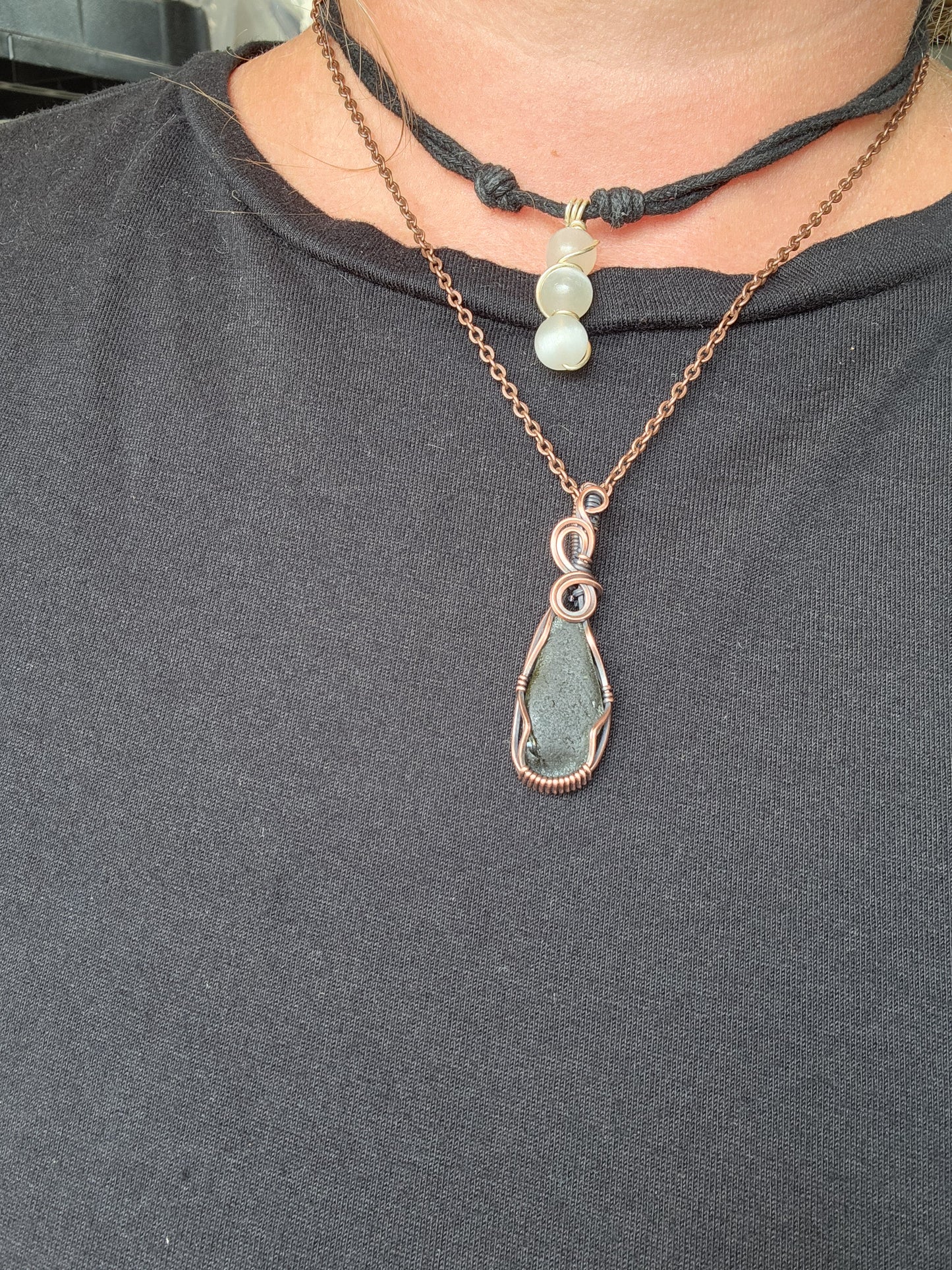 Green Sea Glass Necklace