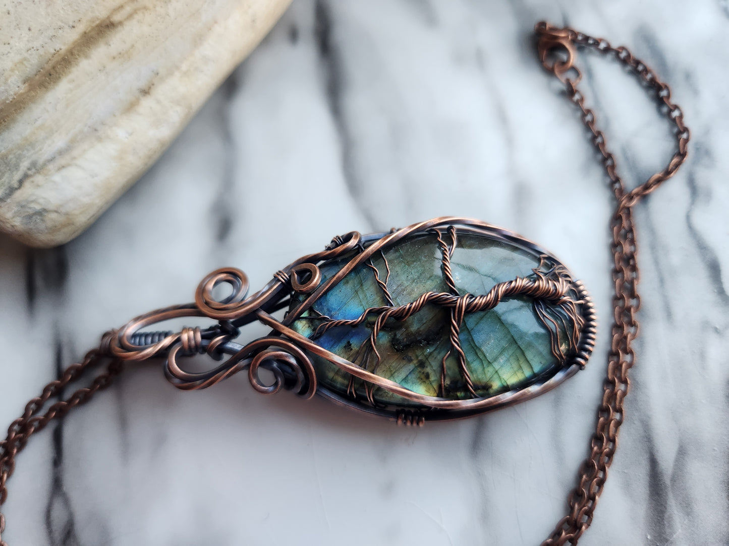 Labradorite Tree of Life Necklace