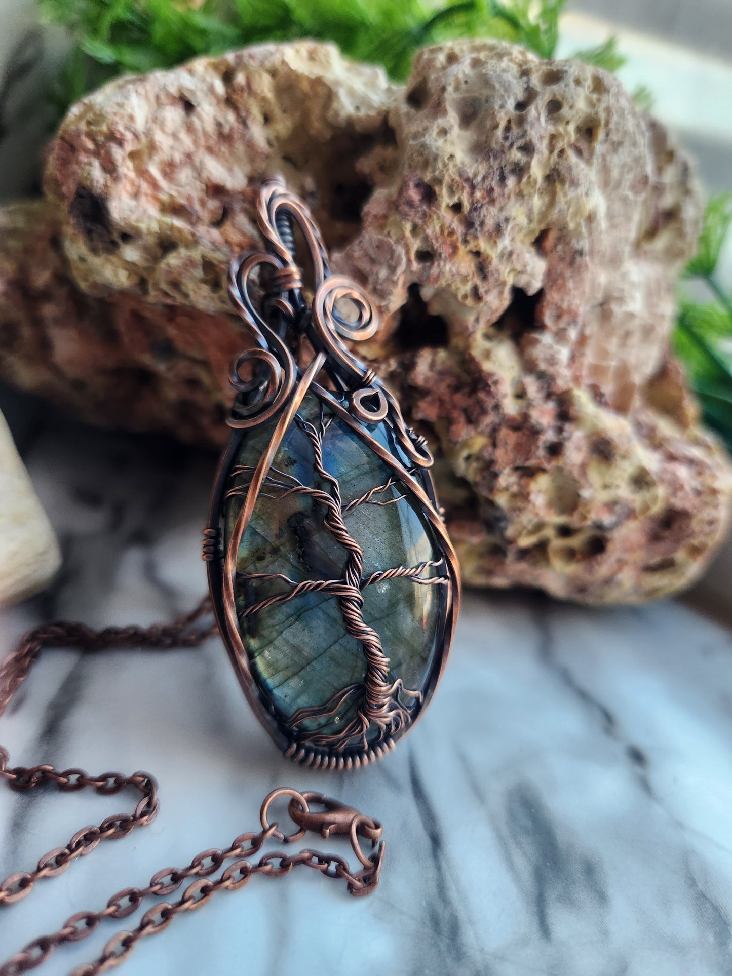 Labradorite Tree of Life Necklace