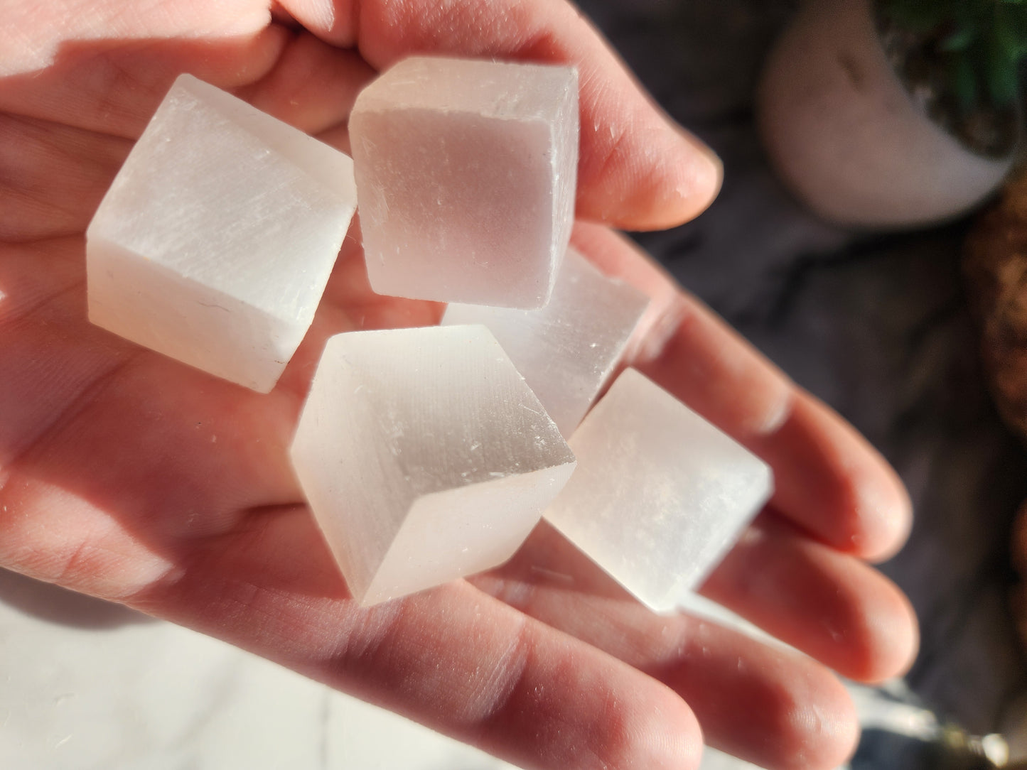 Raw Selenite Cubes