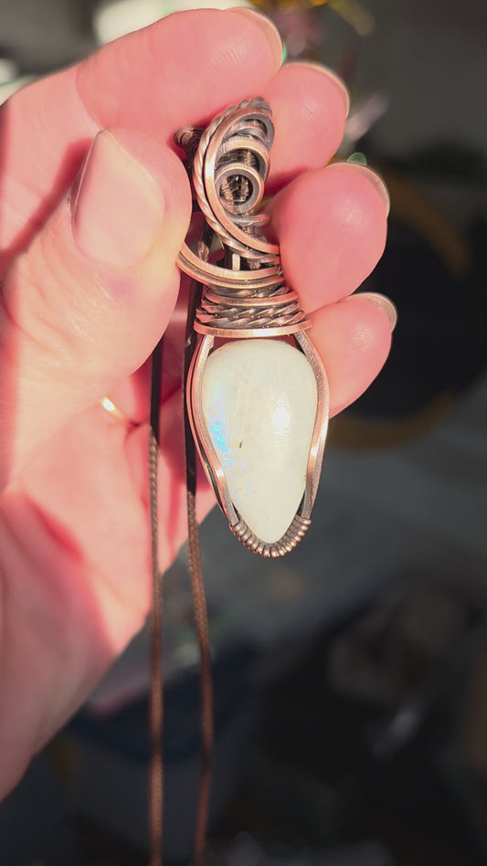 Rainbow Moonstone Necklace 🌈🌙