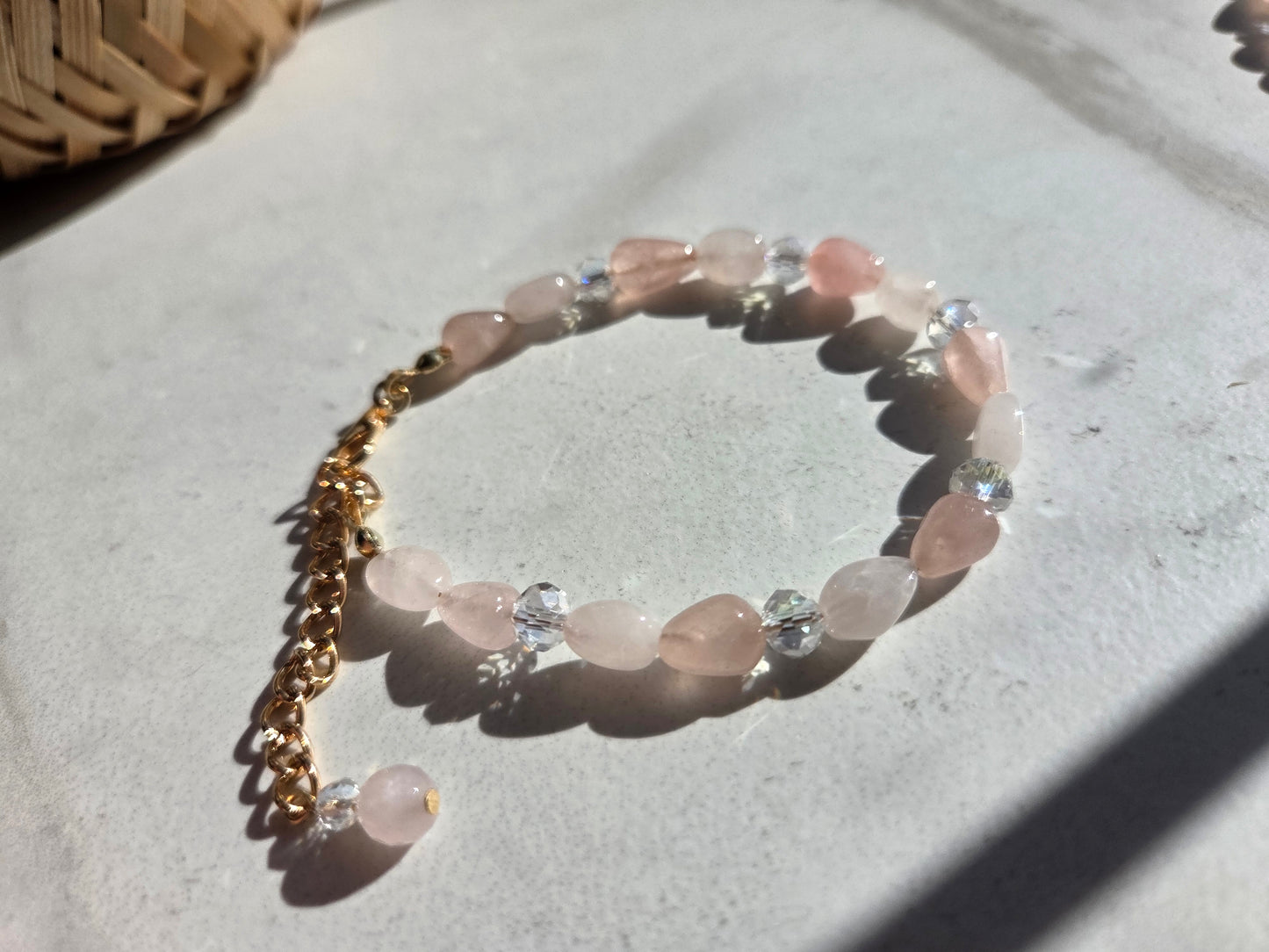 Rose Quartz Necklace, Bracelet & Earring Set 🌹