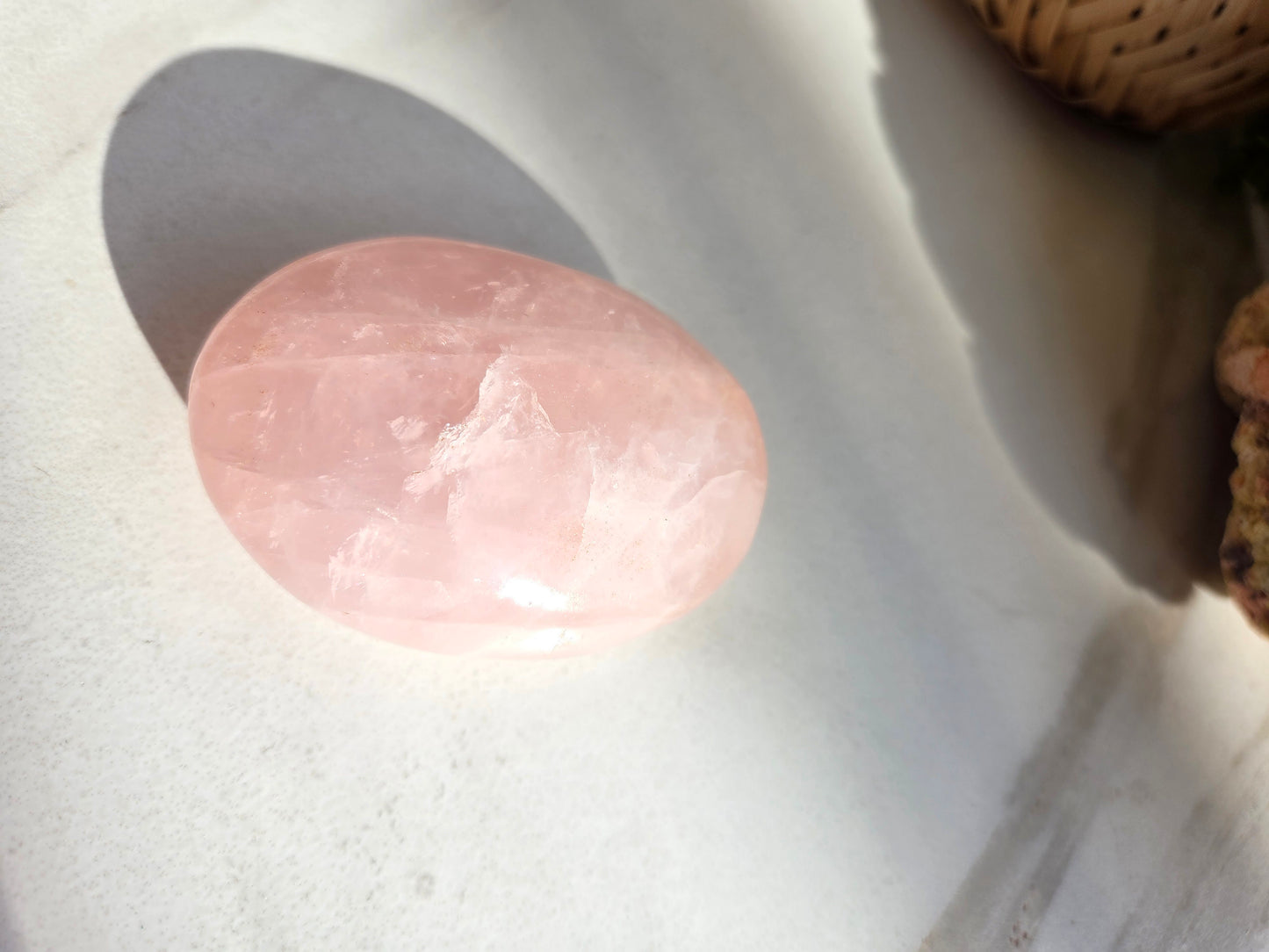 Rose Quartz Palm Stone 🌹