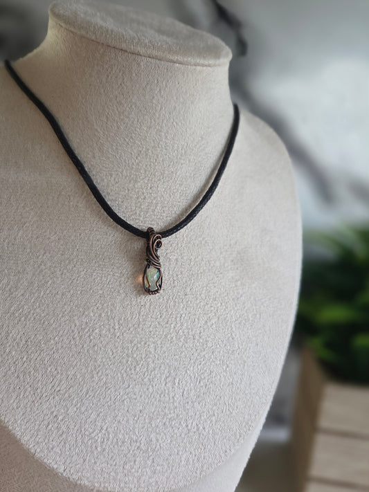 Mini Fire Opal Necklace 🔥
