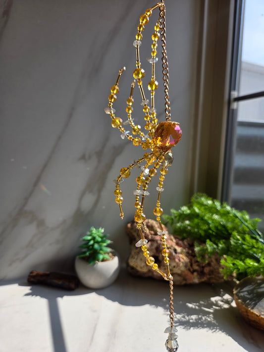 Labradorite Spider Suncatcher 🕷 🌌