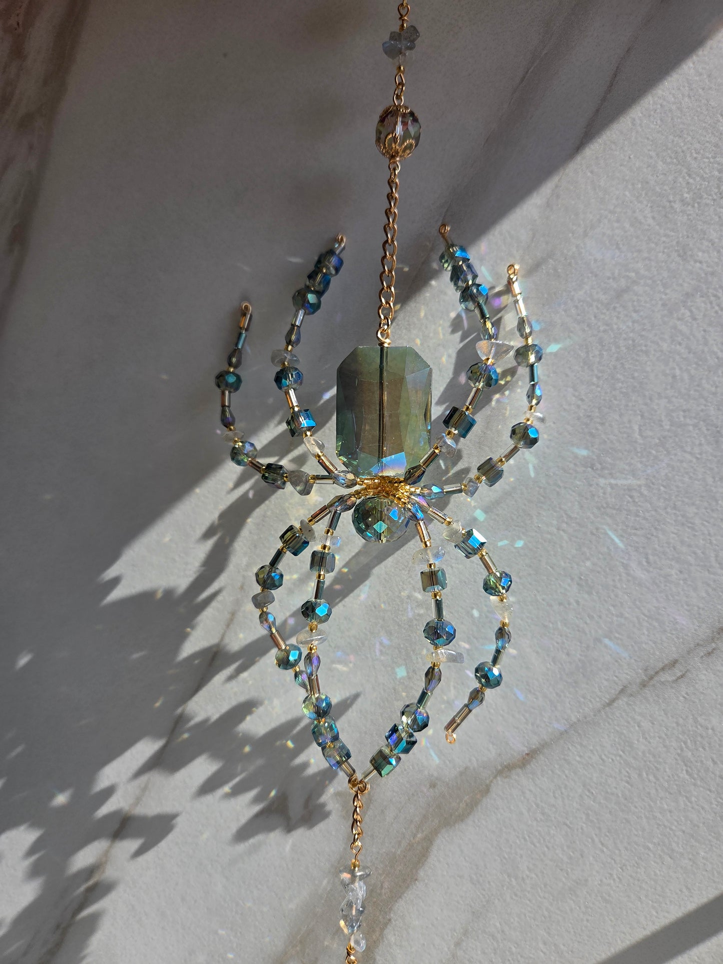 Labradorite Spider Suncatcher VOL2 💙🕷