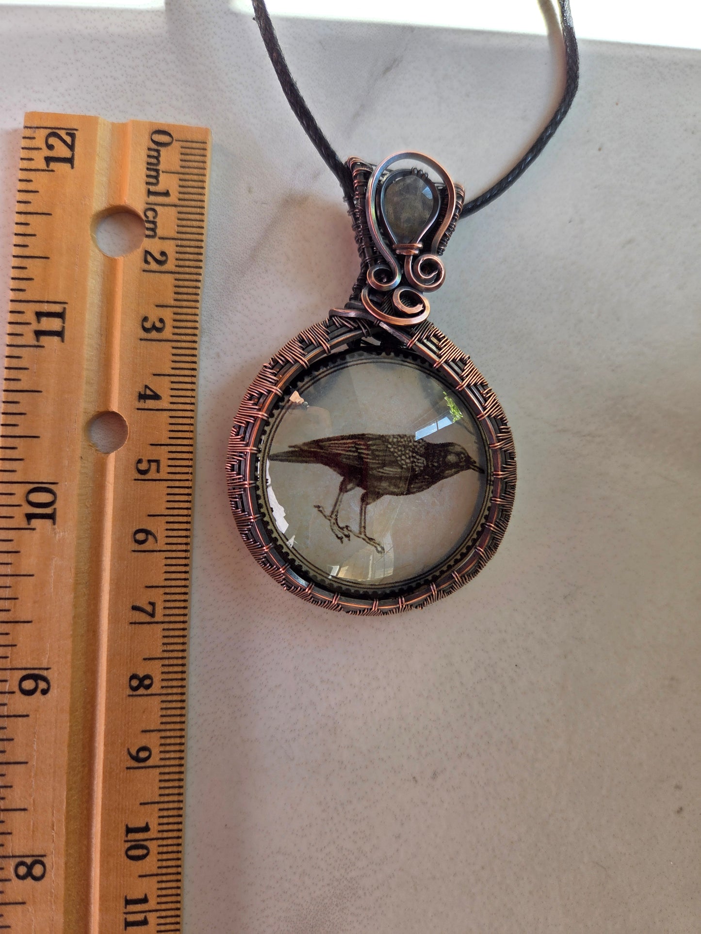 Labradorite Crow Necklace 💙🐦‍⬛
