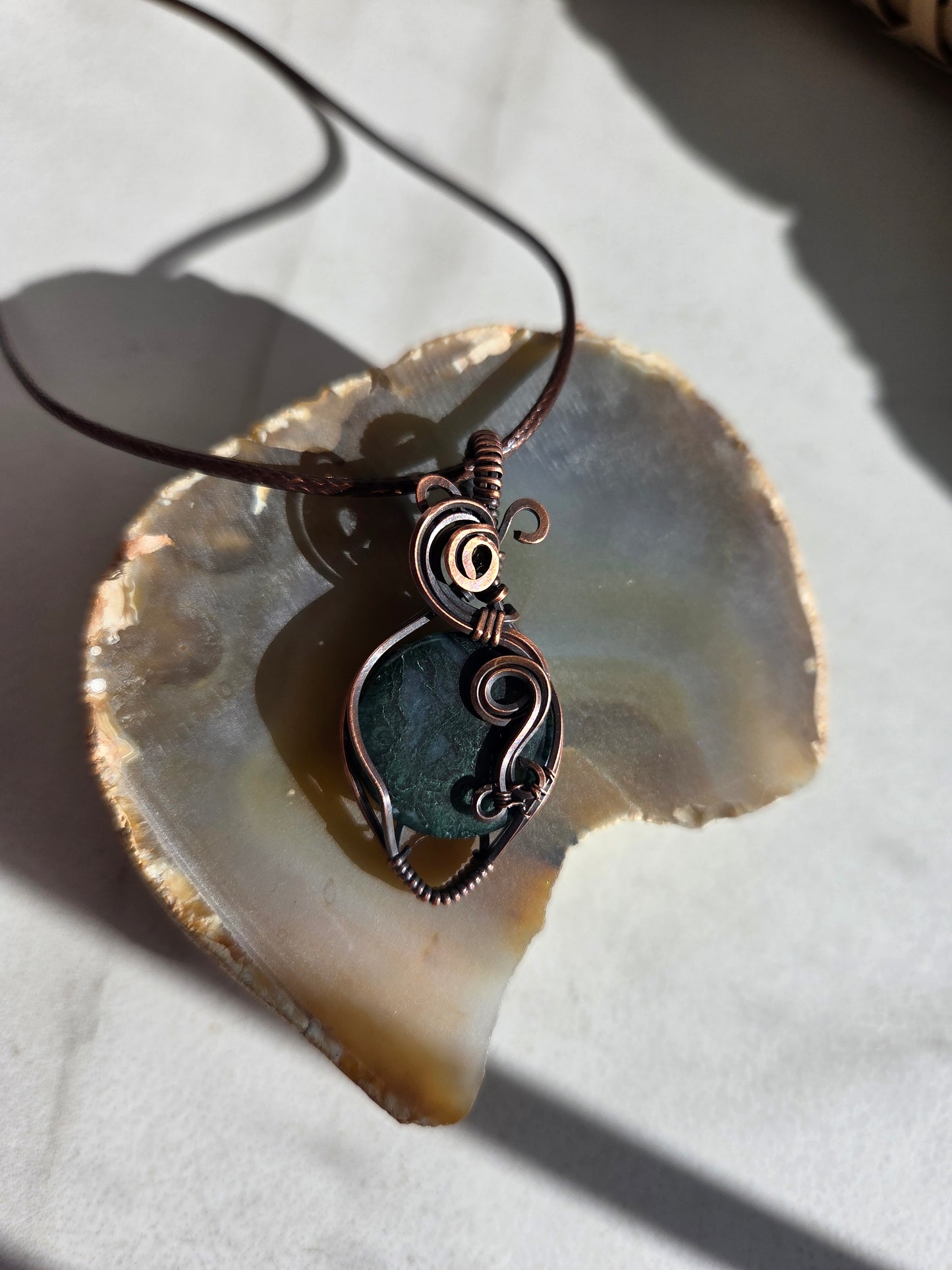 Woodland Whisper Amulet – Moss Agate Necklace 🌿
