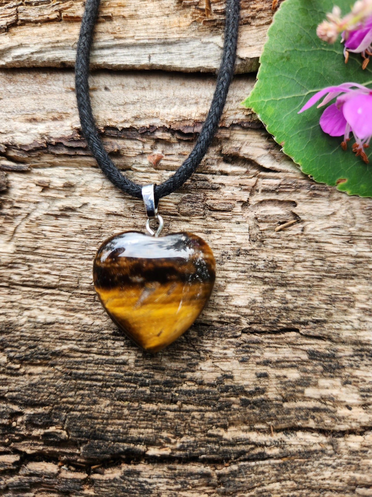 Tigers Eye Heart Necklace