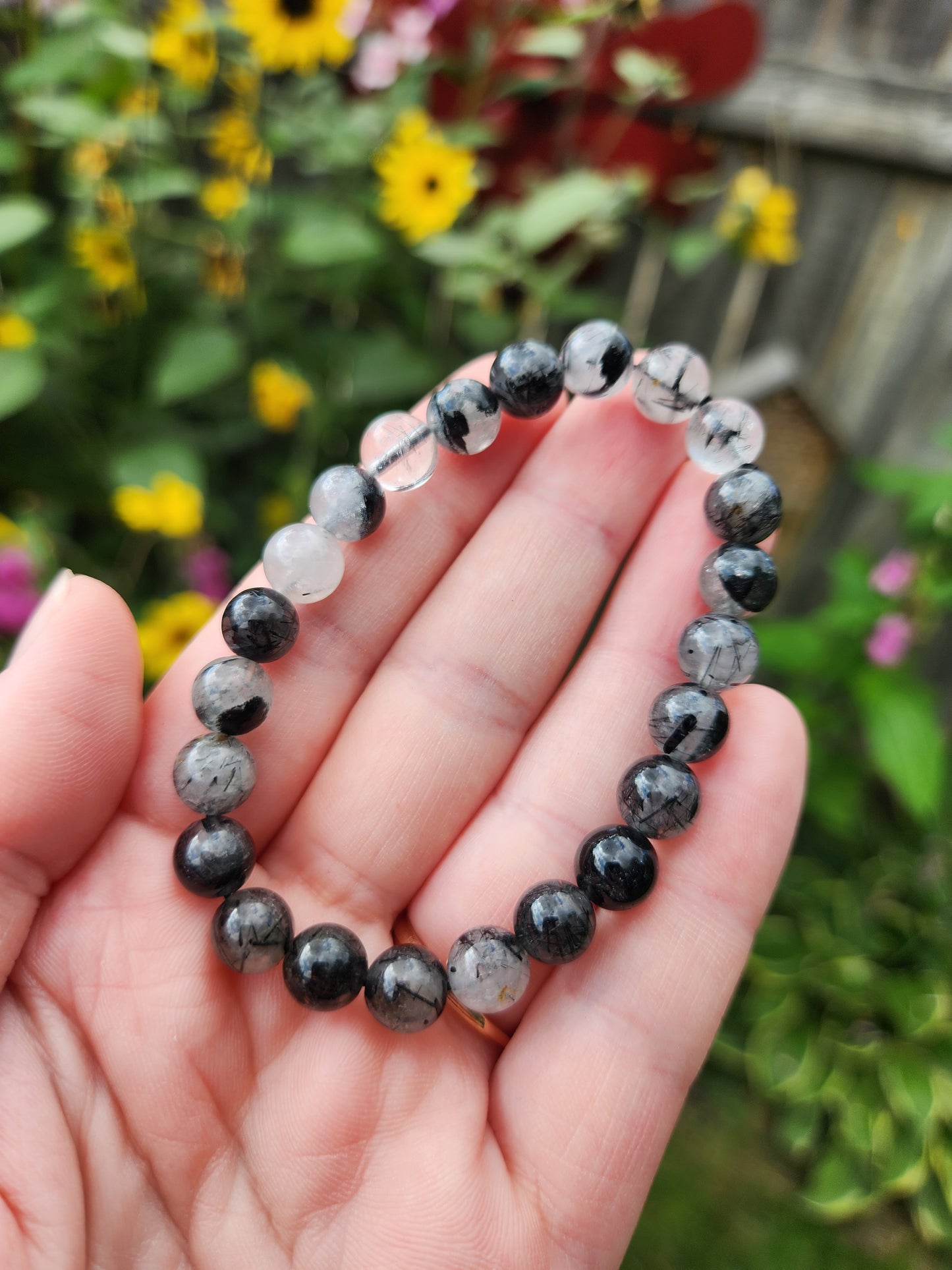 Tourmalinated Quartz Bracelet