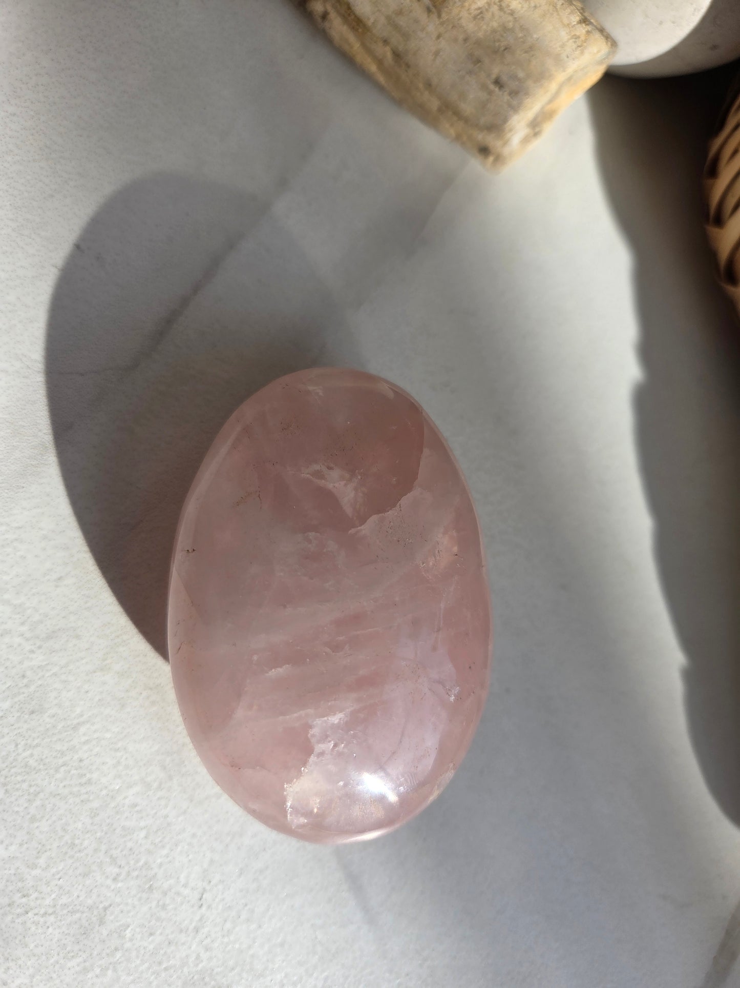 Rose Quartz Palm Stone 🌹