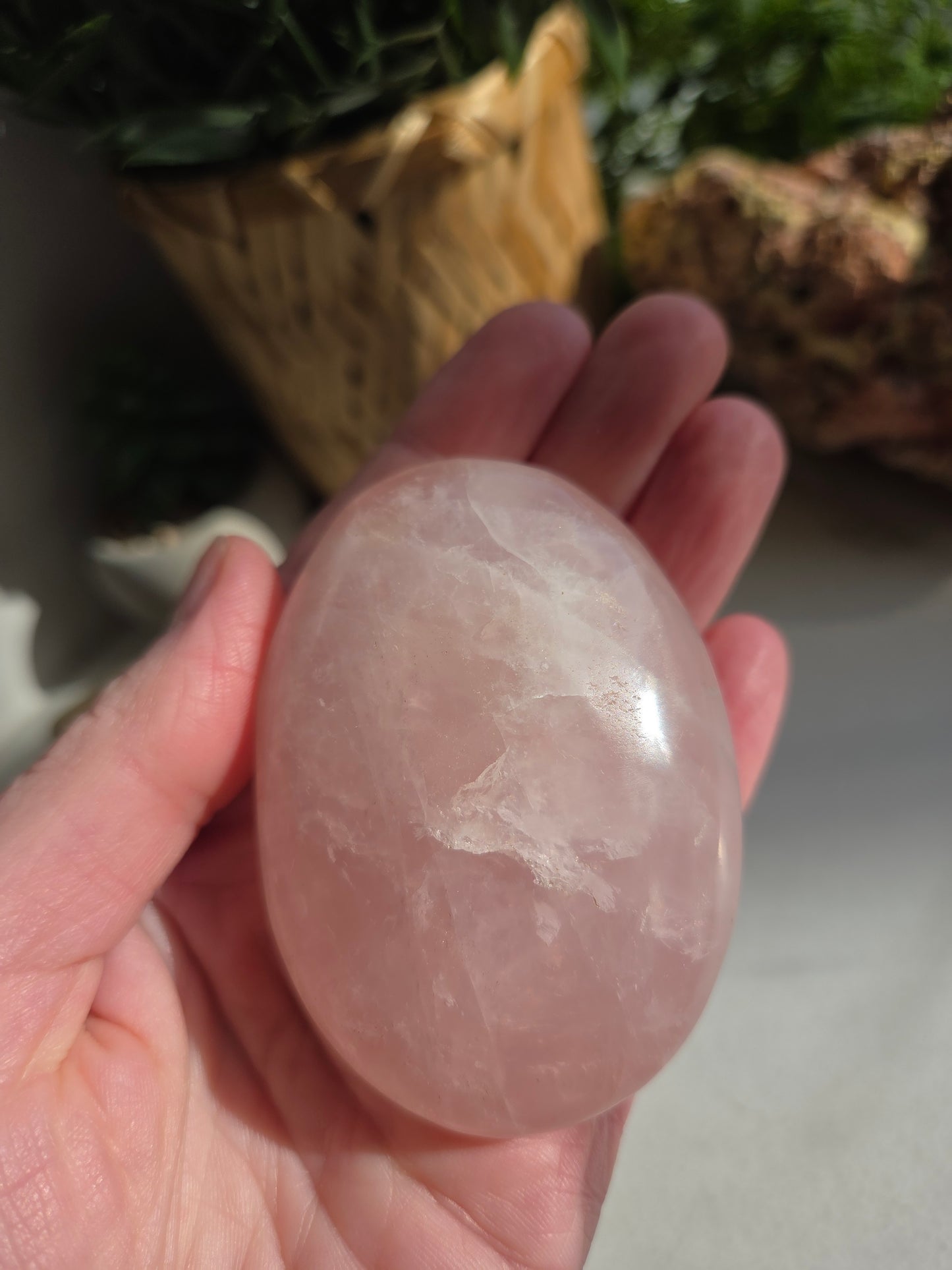 Rose Quartz Palm Stone 🌹