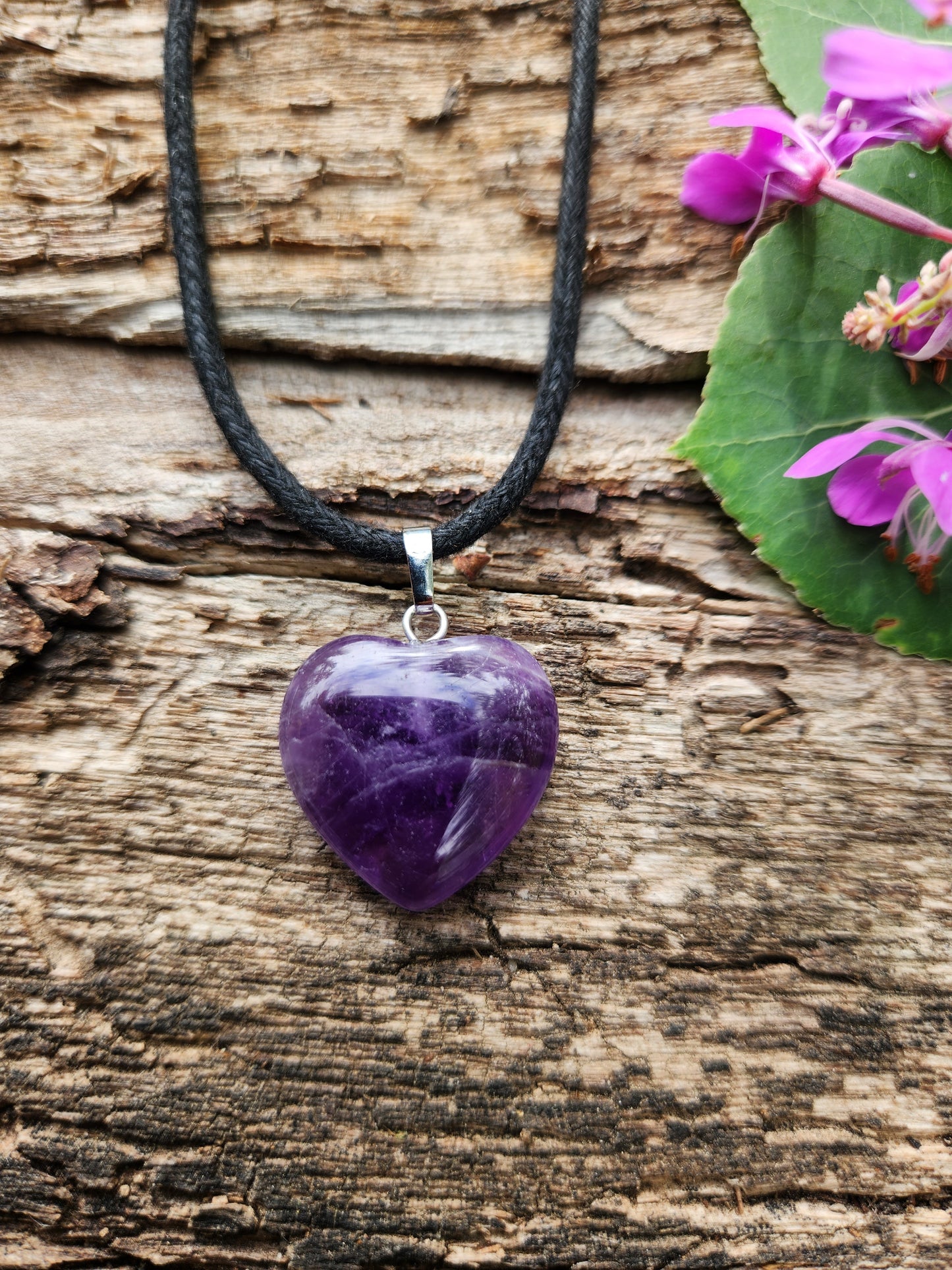 Amethyst Heart Necklace