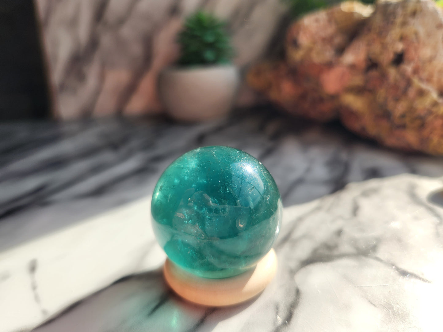 Green Fluorite Sphere