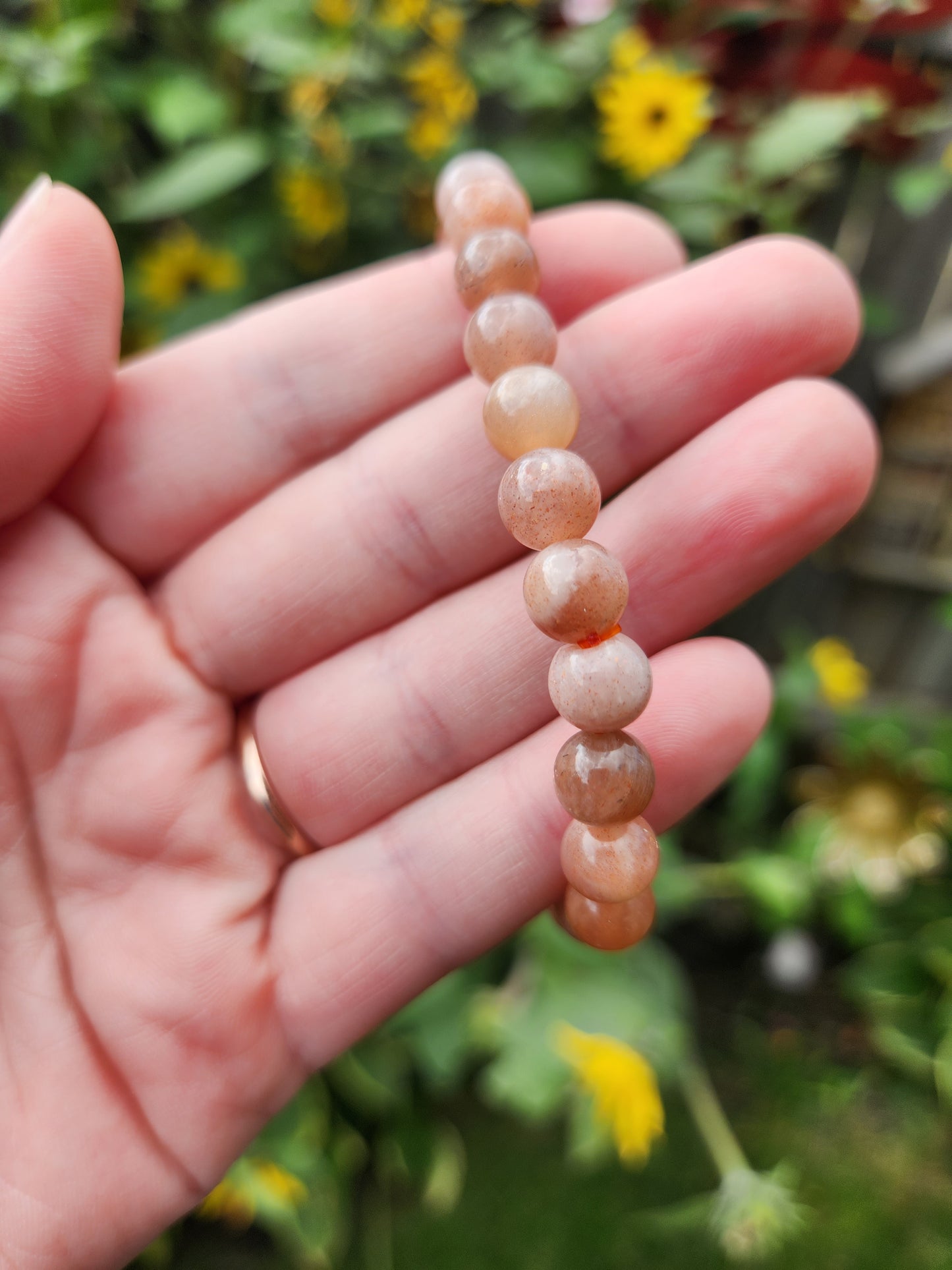 Peach Moonstone Bracelet