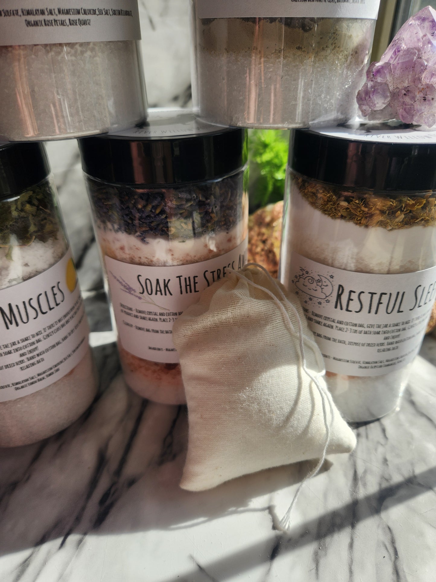 Crystal and Herbal Infused Luxury Bath Soaks