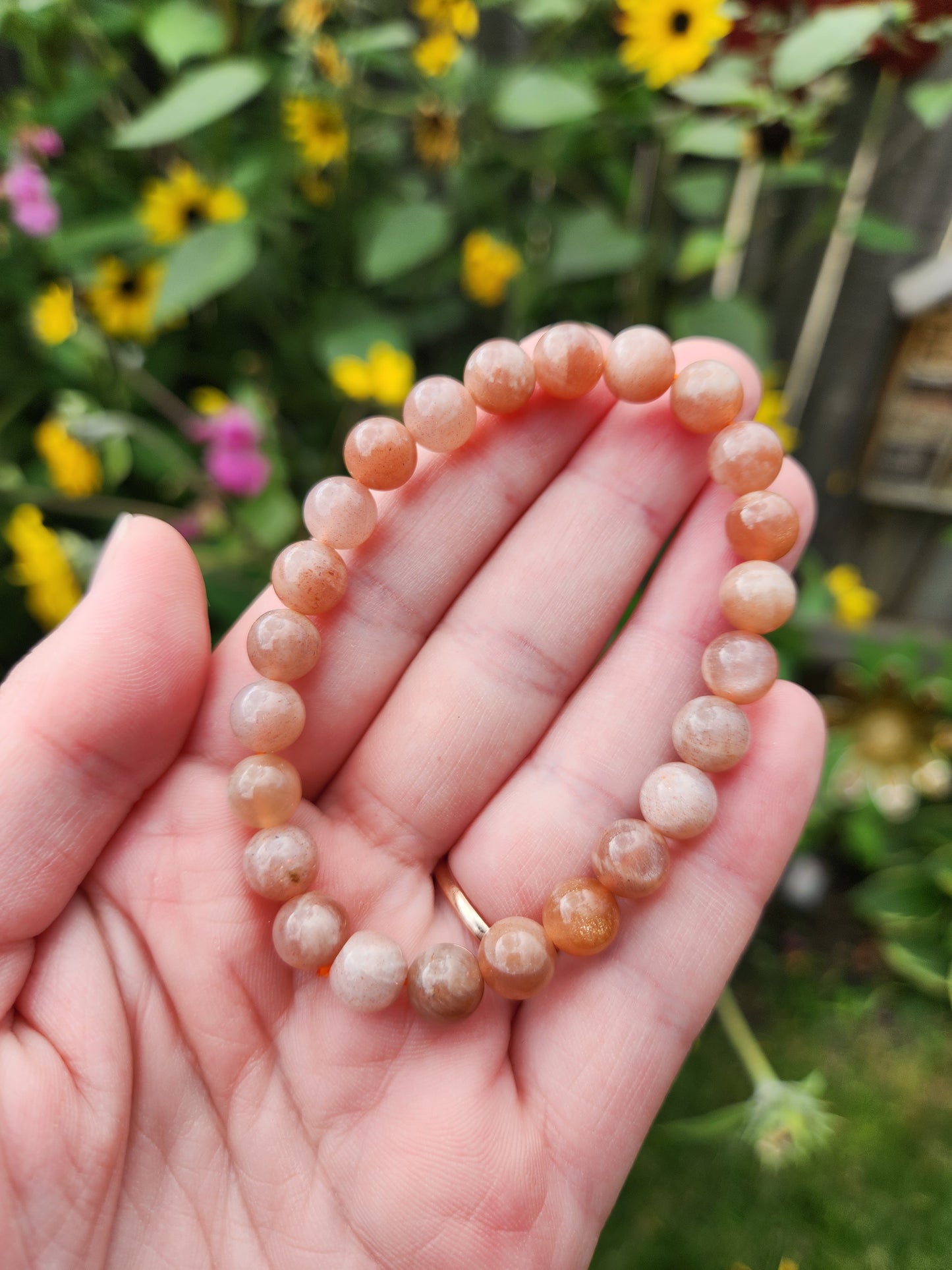 Peach Moonstone Bracelet