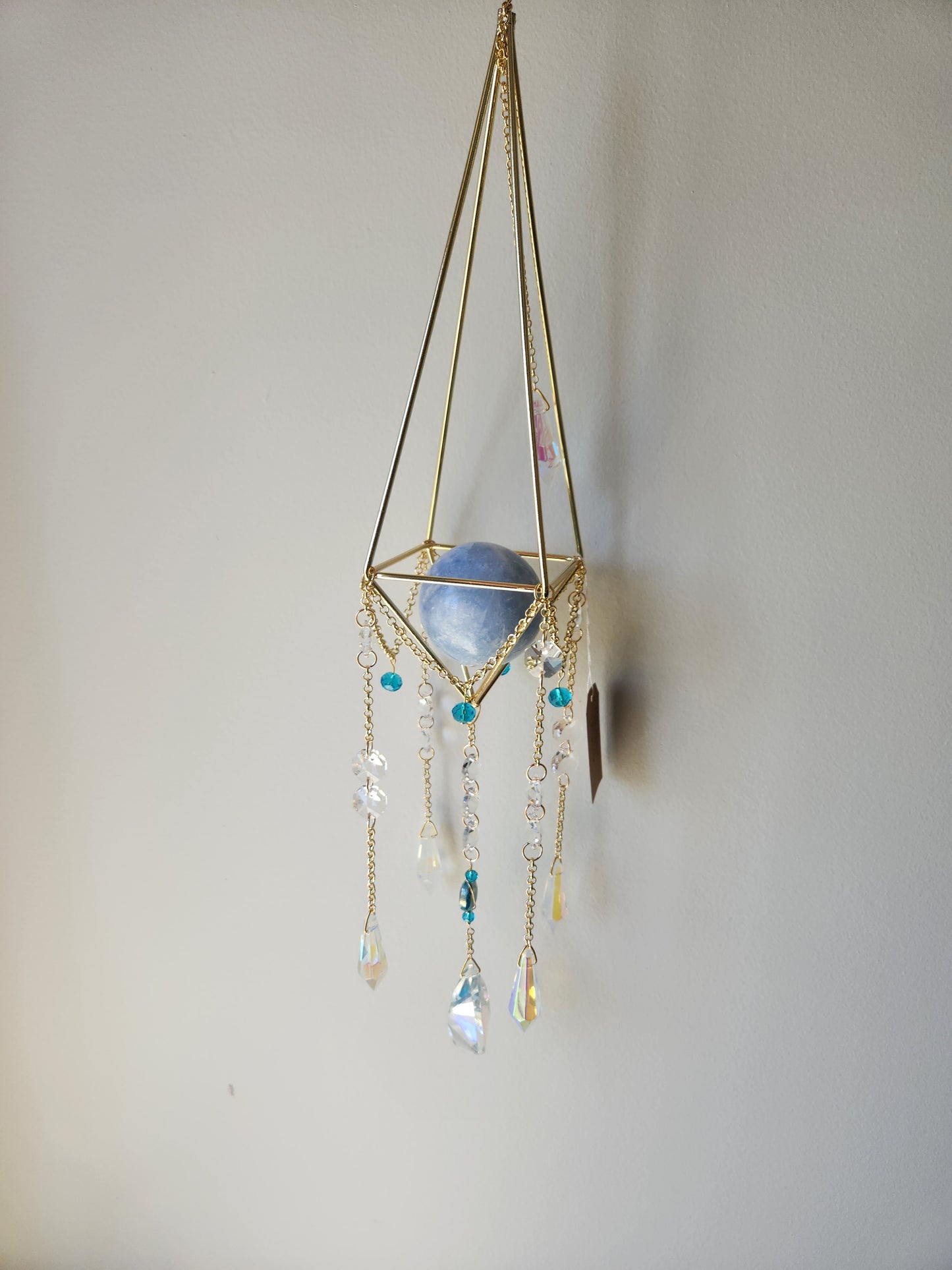 Blue Calcite Suncatcher