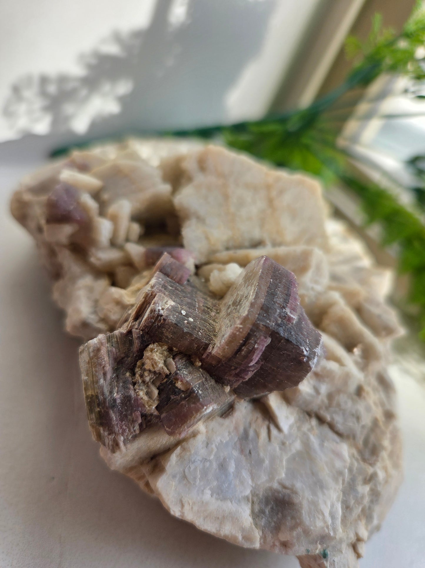 Raw Lepidolite with Clevelandite Feldspar Specimen 😍