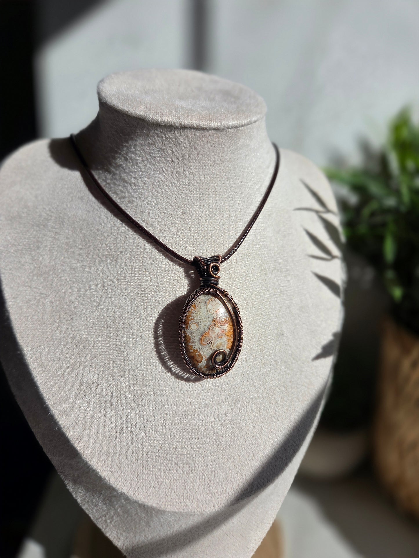 Desert Joy Amulet – Crazy Lace Agate Necklace 🏜