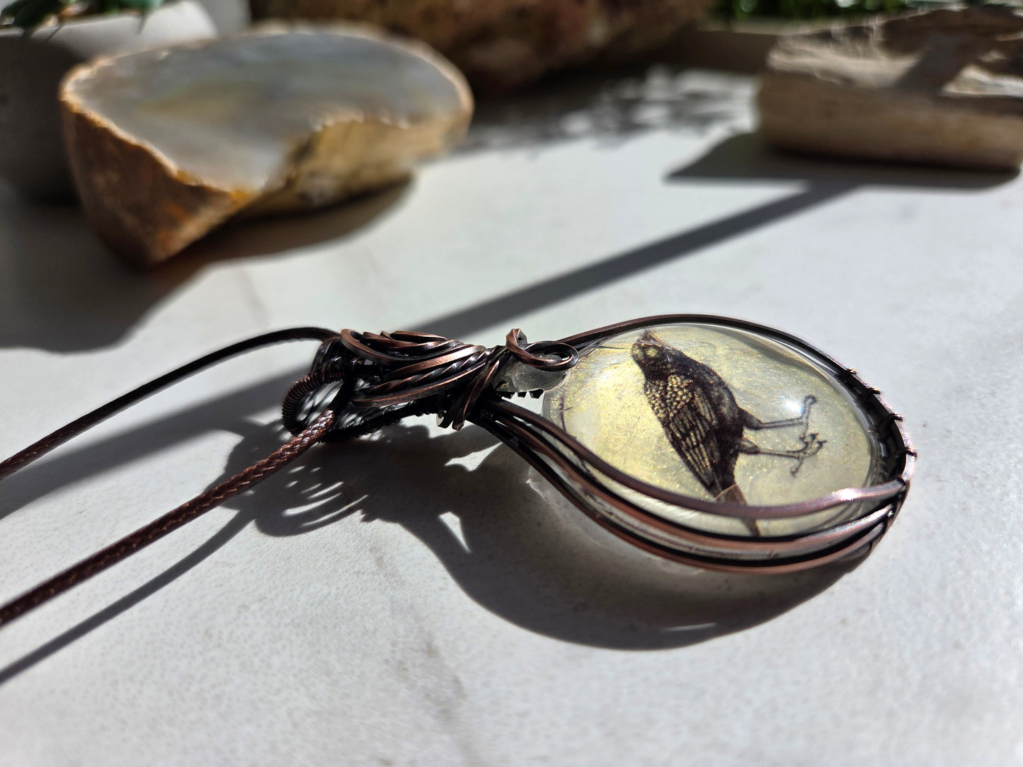 Labradorite Crow Necklace 🖤🐦‍⬛
