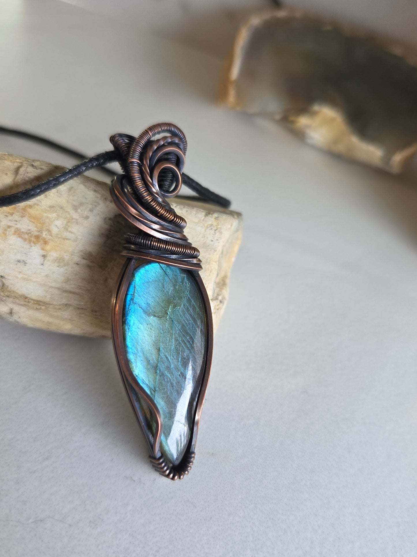 Labradorite Necklace 💙💚