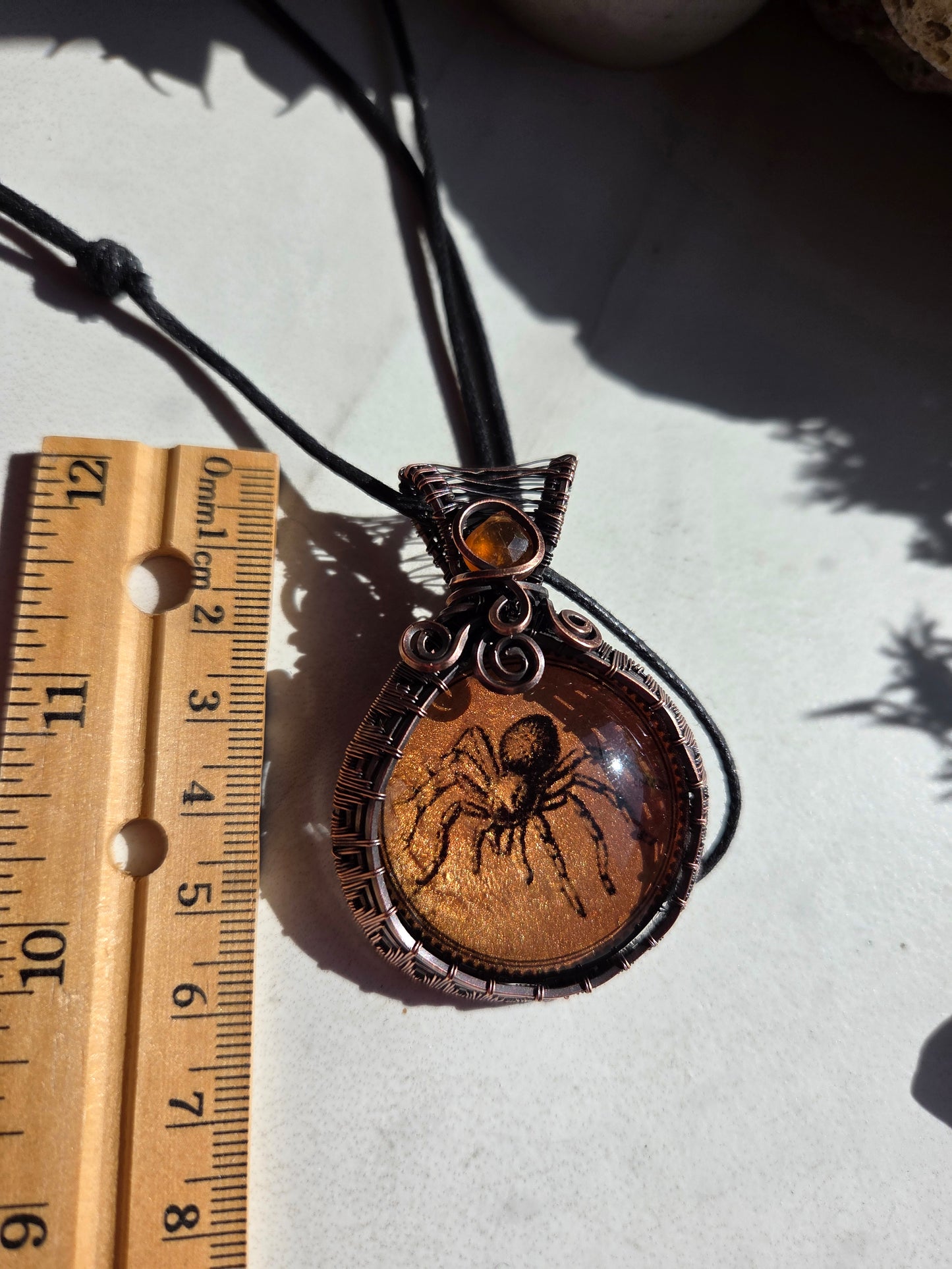 Carnelian Sipder Necklace 🕷🧡