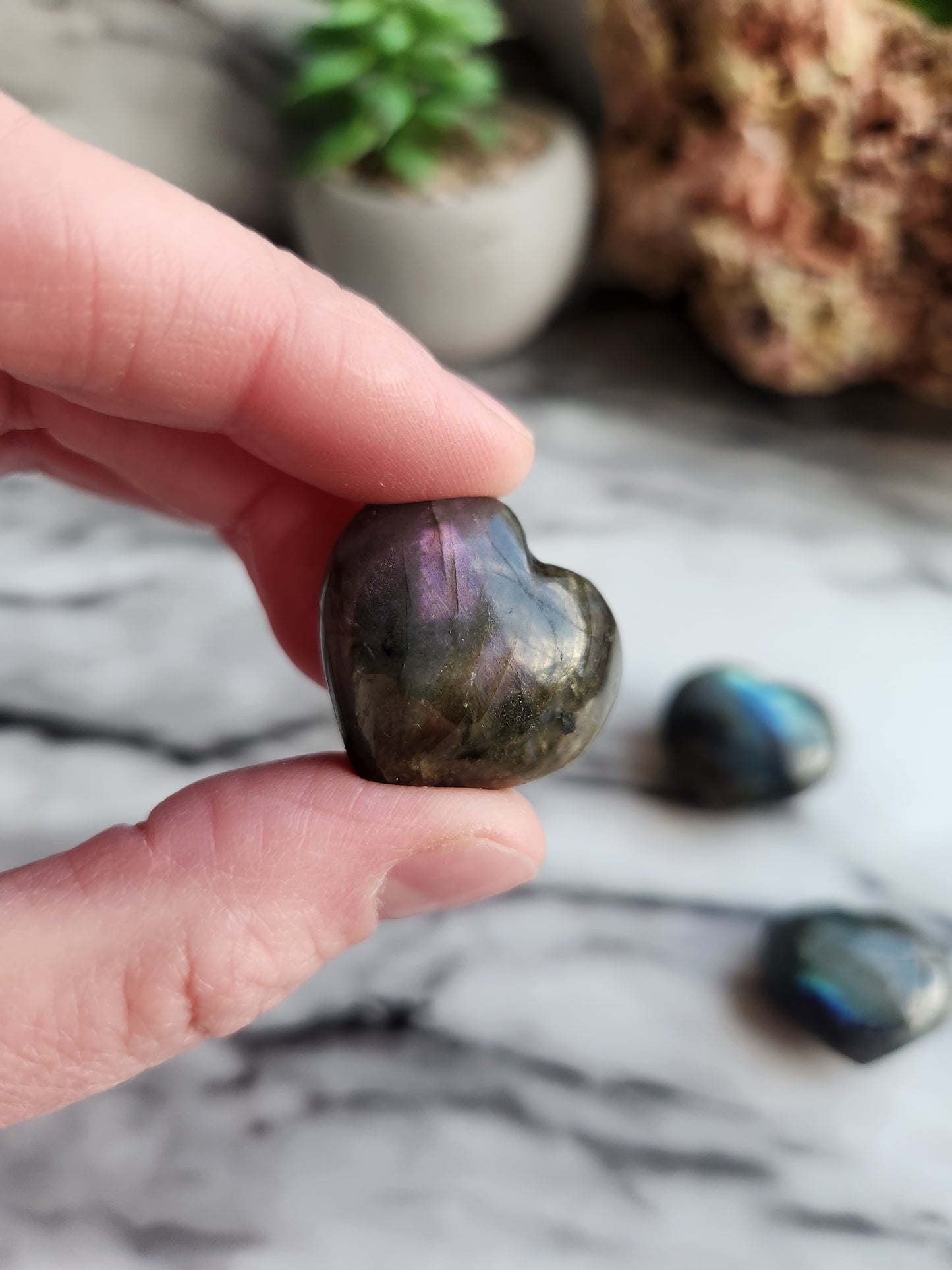 Labradorite Mini Heart Carving