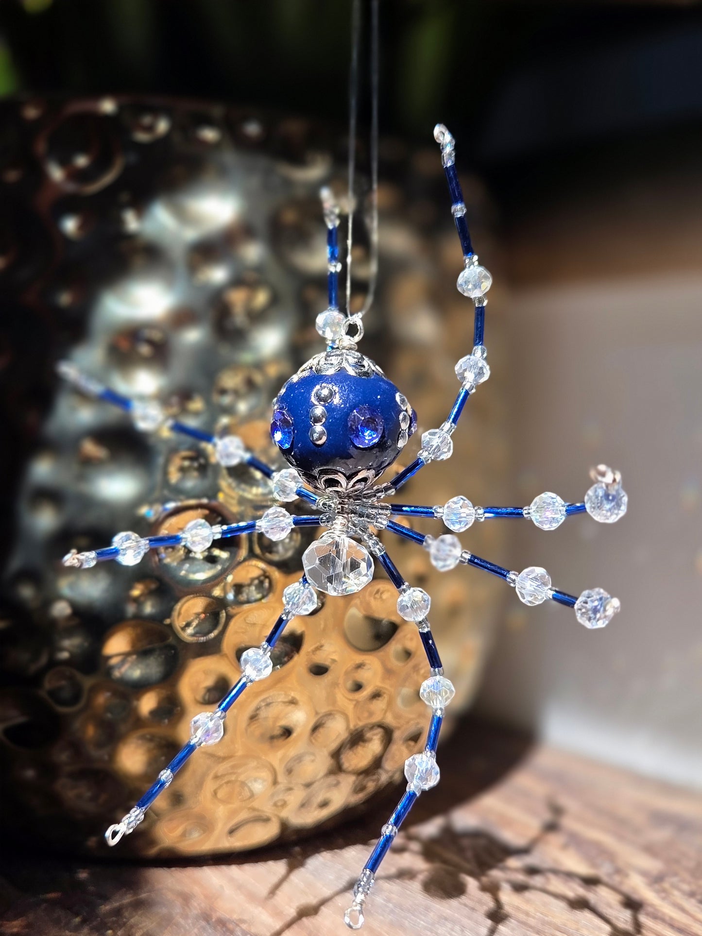 Beaded Sparkle Spider 💙 Dark Blue